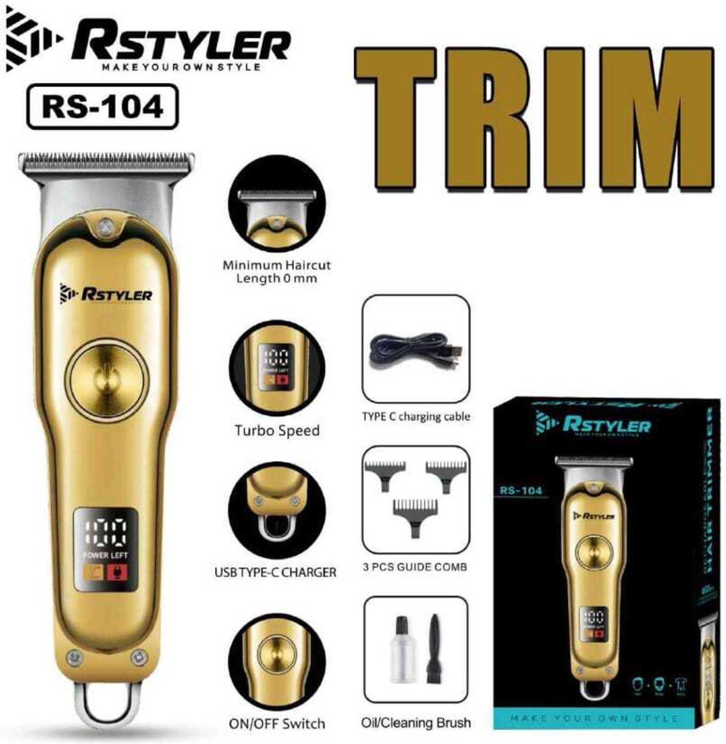 RSTYLER v-290 Cordless Hair & Beard Trimmer - Image 4