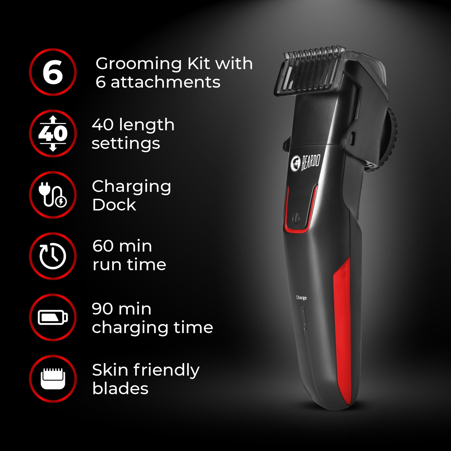 Image of Beardo Beast Styling Trimmer Kit for Men Runtime: 60 min