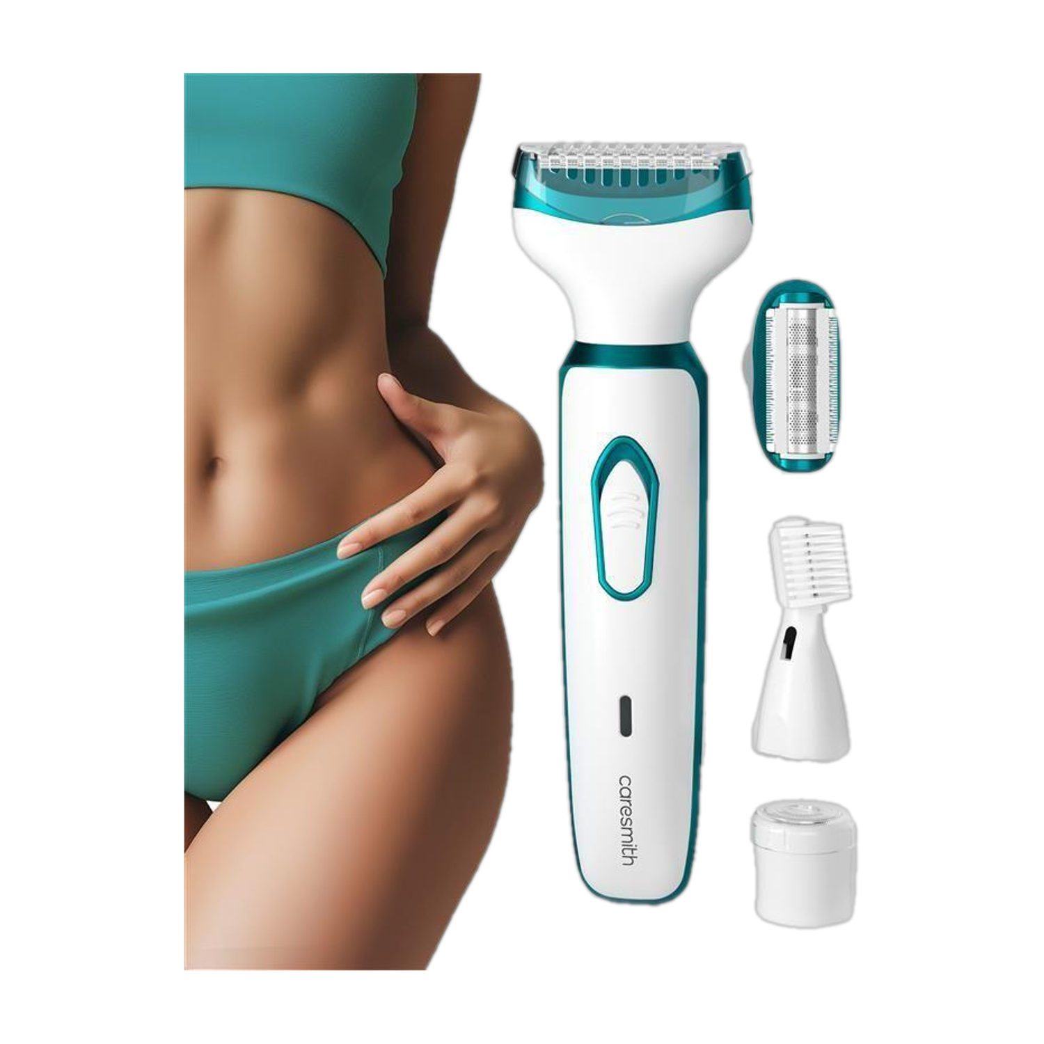 caresmith Bloom Face & Body Rechargeable Fully Waterproof Trimmer 100 min Runtime 0 Length Settings