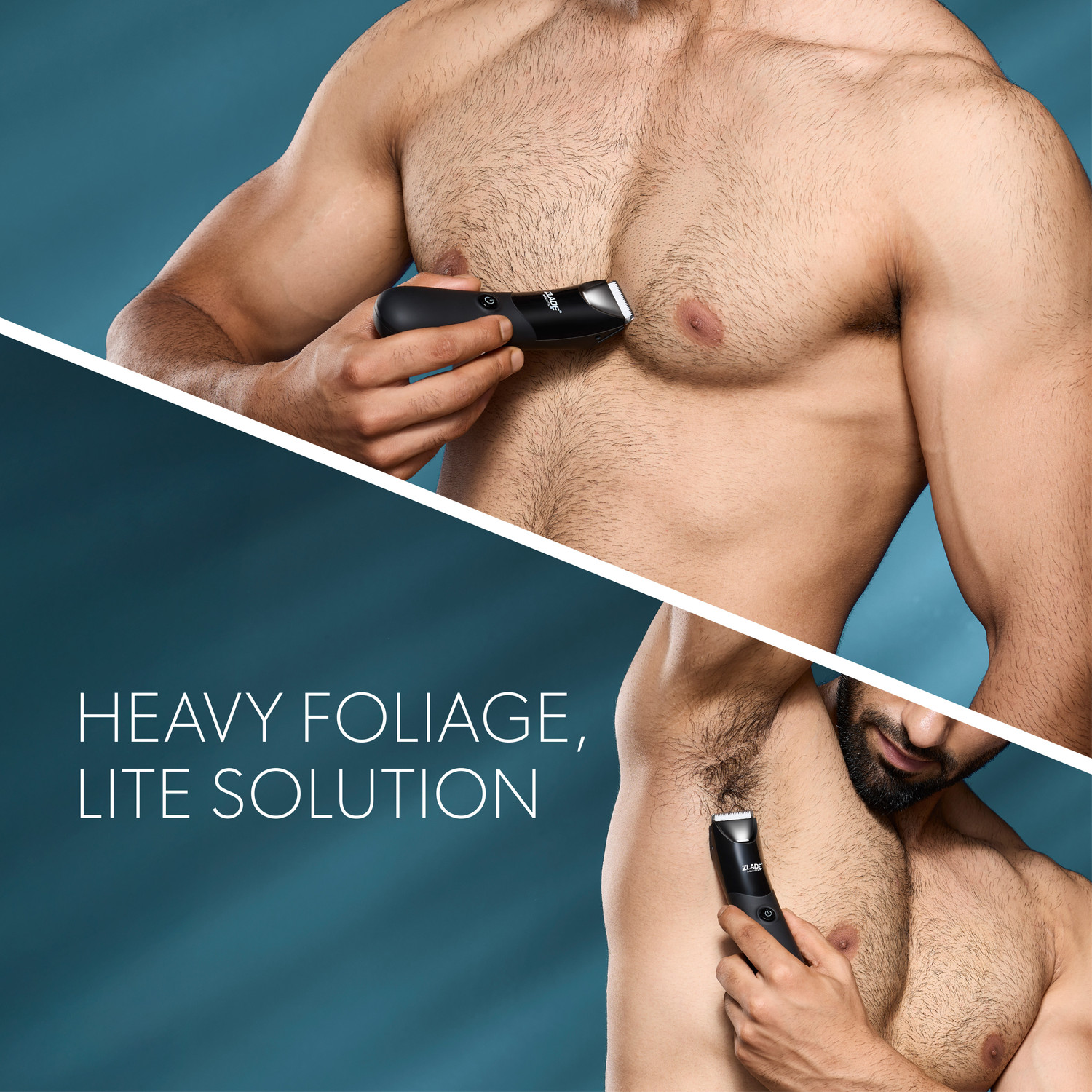 Image of Zlade Trimmer for Men | Beard, Body, Pubic Hair | AAA Cell Battery Fully Waterproof Body Groomer 120 min Runtime 4 Length Settings (Black)