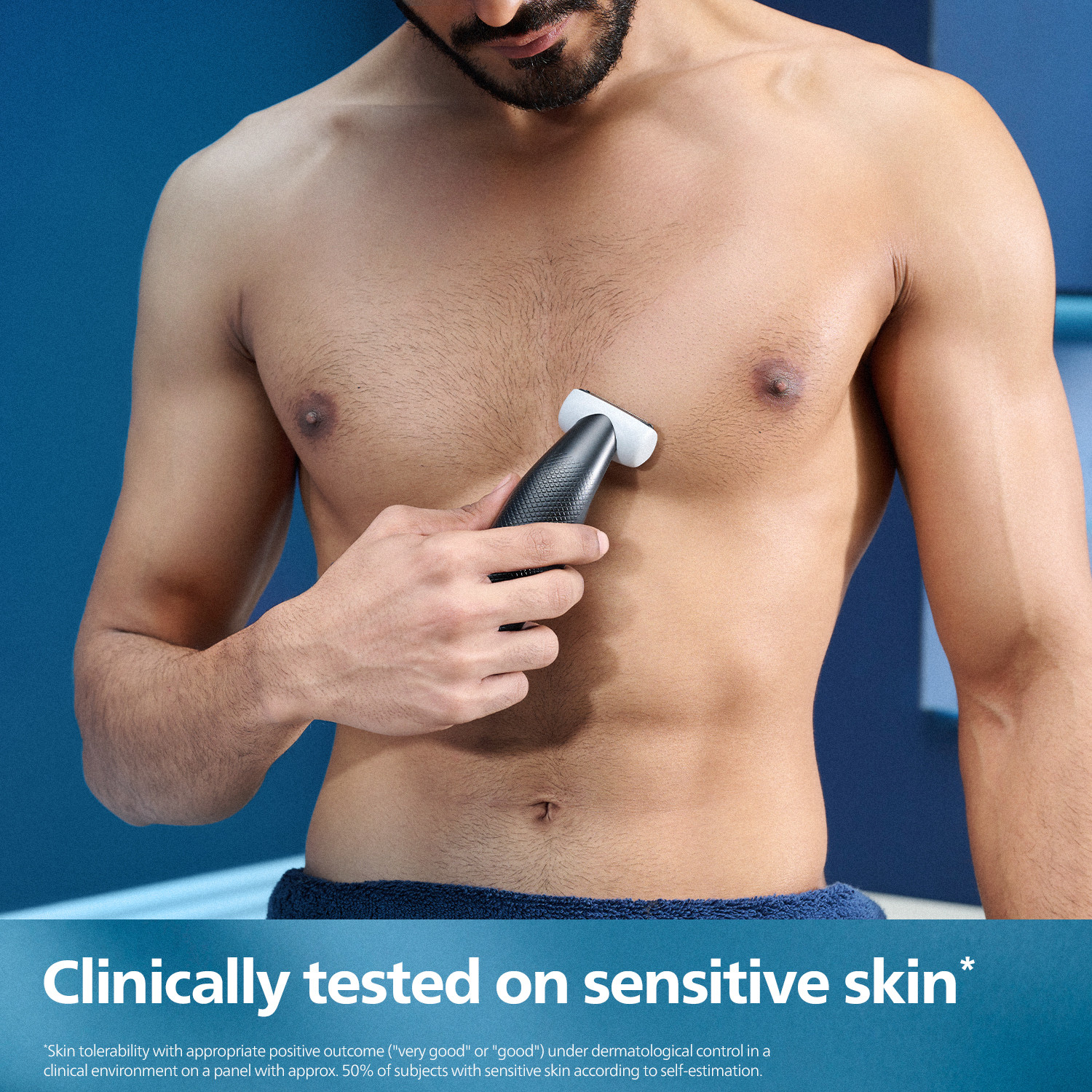 Image of PHILIPS BG3007 /01, Body Groomer, Sensitive Skin, Patented Pearl Tips Trimmer 40 min Runtime 1 Length Settings