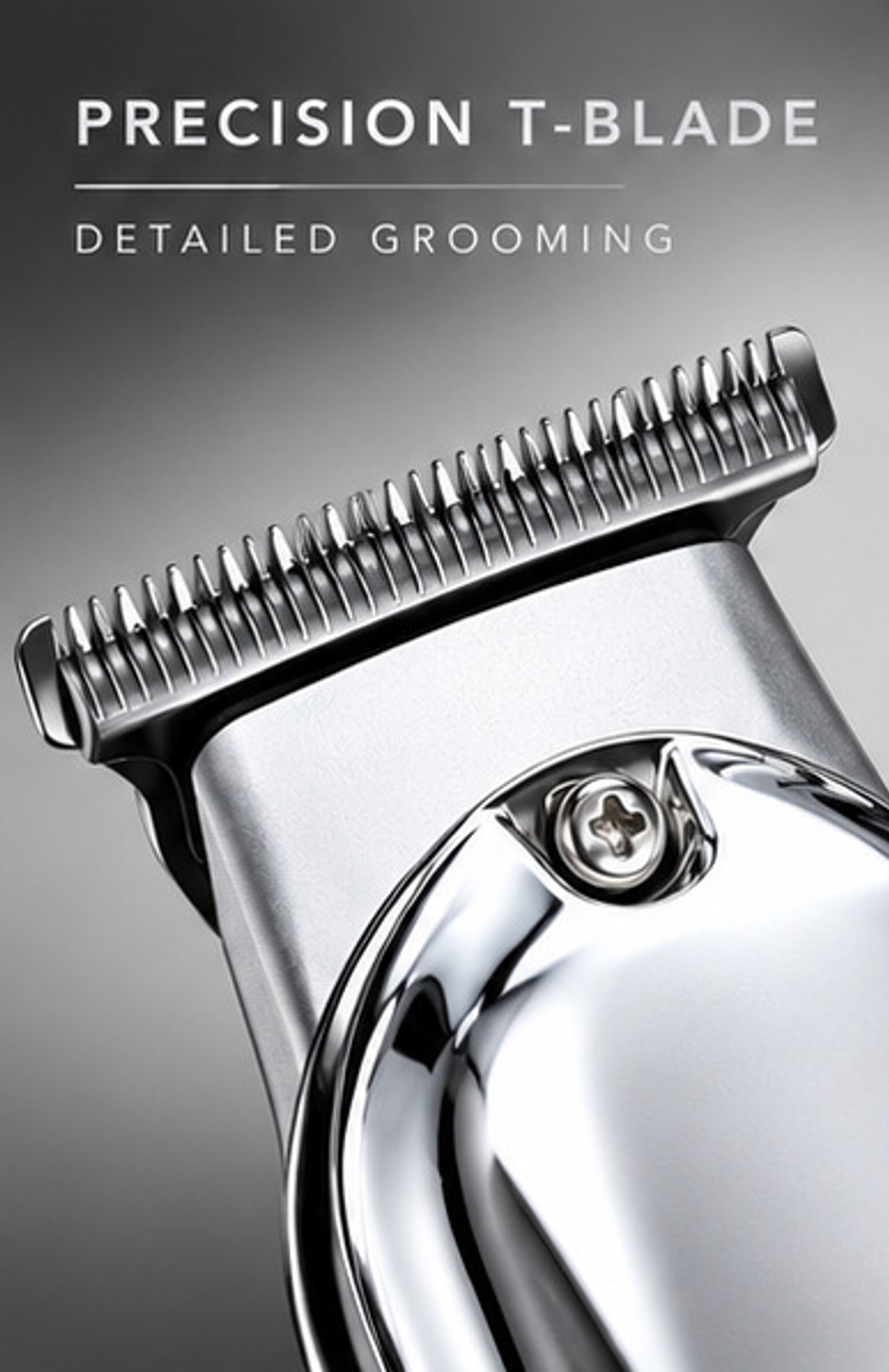 Image of THE OM ENTERPRISE V-071. Trimmer 120 min Runtime 4 Length Settings Chrome Metallic Precision 1.3 Fully Waterproof Trimmer 120 min Runtime 4 Length Settings (Silver)