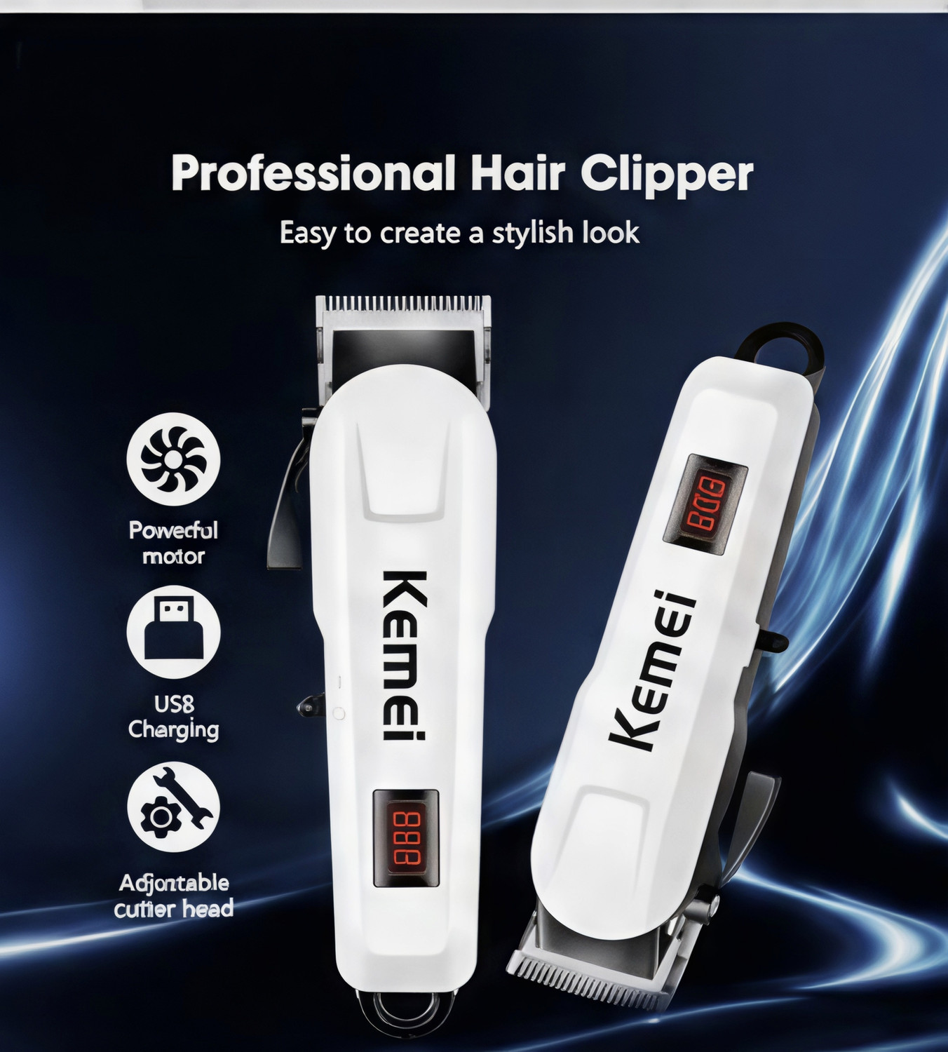 Image of KEMMIE 1001 Trimmer 240 min Runtime 4 Length Settings