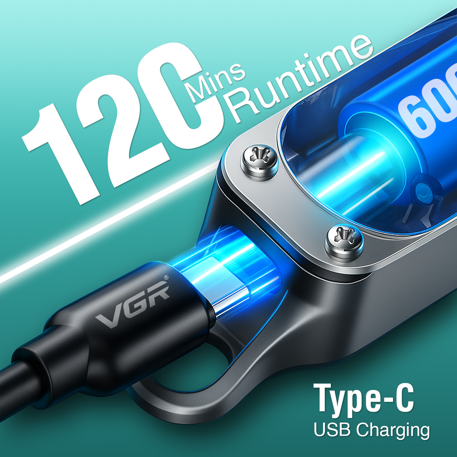 Image of VGR V-071 Professional Corded&Cordless Trimmer 120 min Runtime 4 Length Settings
