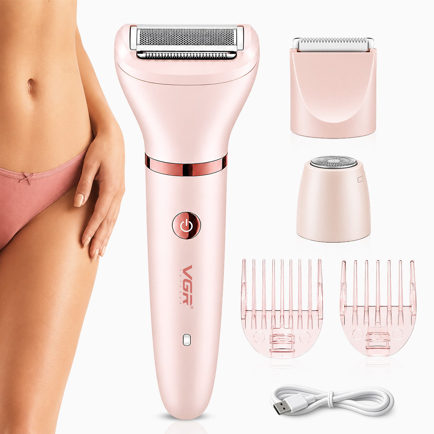Image of VGR V-735 Professional Fully Waterproof Trimmer 60 min Runtime 2 Length Settings