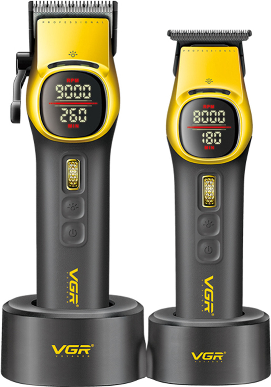 Image of VGR V-885 S2 Rotafinity Pro 2 in 1 Barber Set, Clipper Trimmer 300 min Runtime 19 Length Settings
