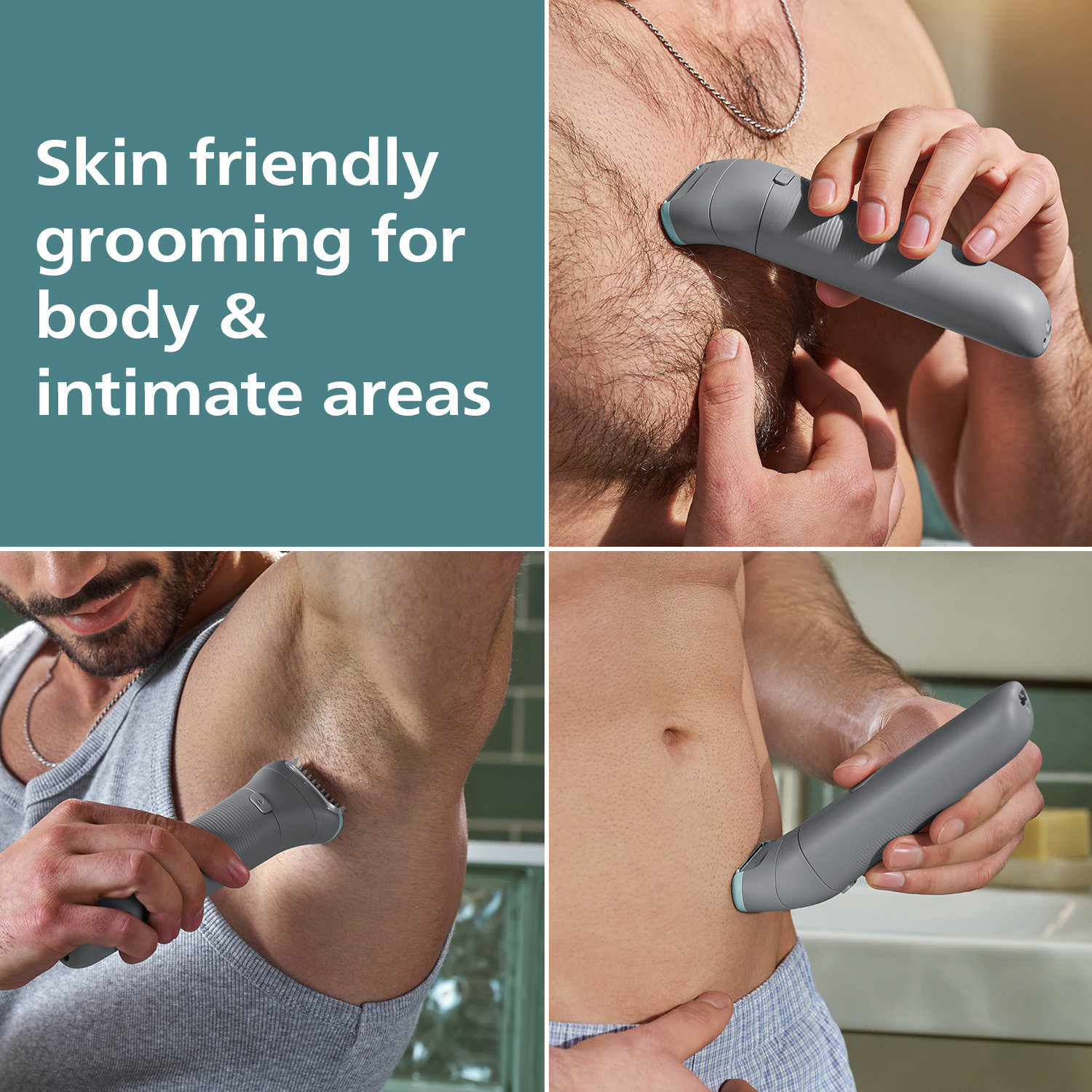 Image of PHILIPS BG3470 /15 Fully Waterproof Body Groomer 80 min Runtime 1 Length Settings