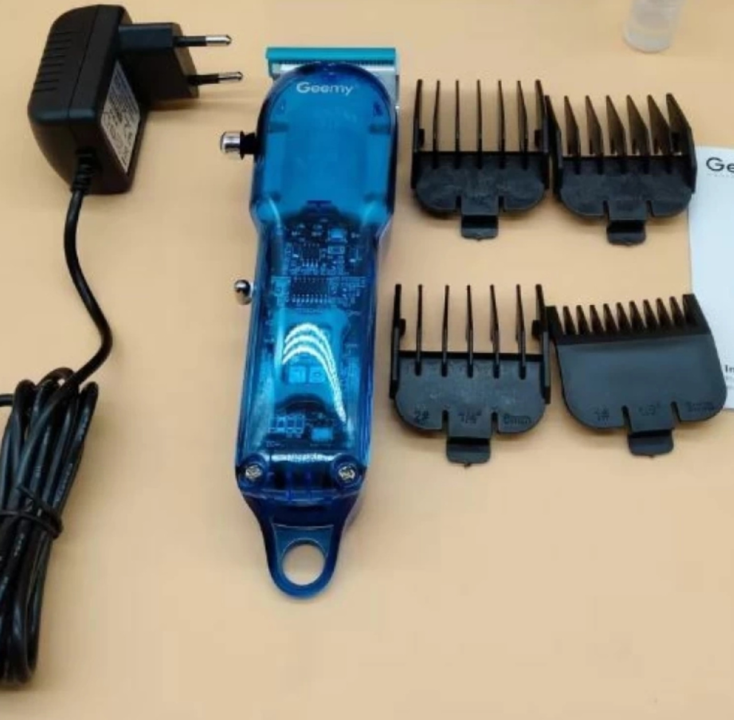 Image of Geemy Professional hair clipper gm 6696 LED display indigreter Trimmer 120 min Runtime 8 Length Settings