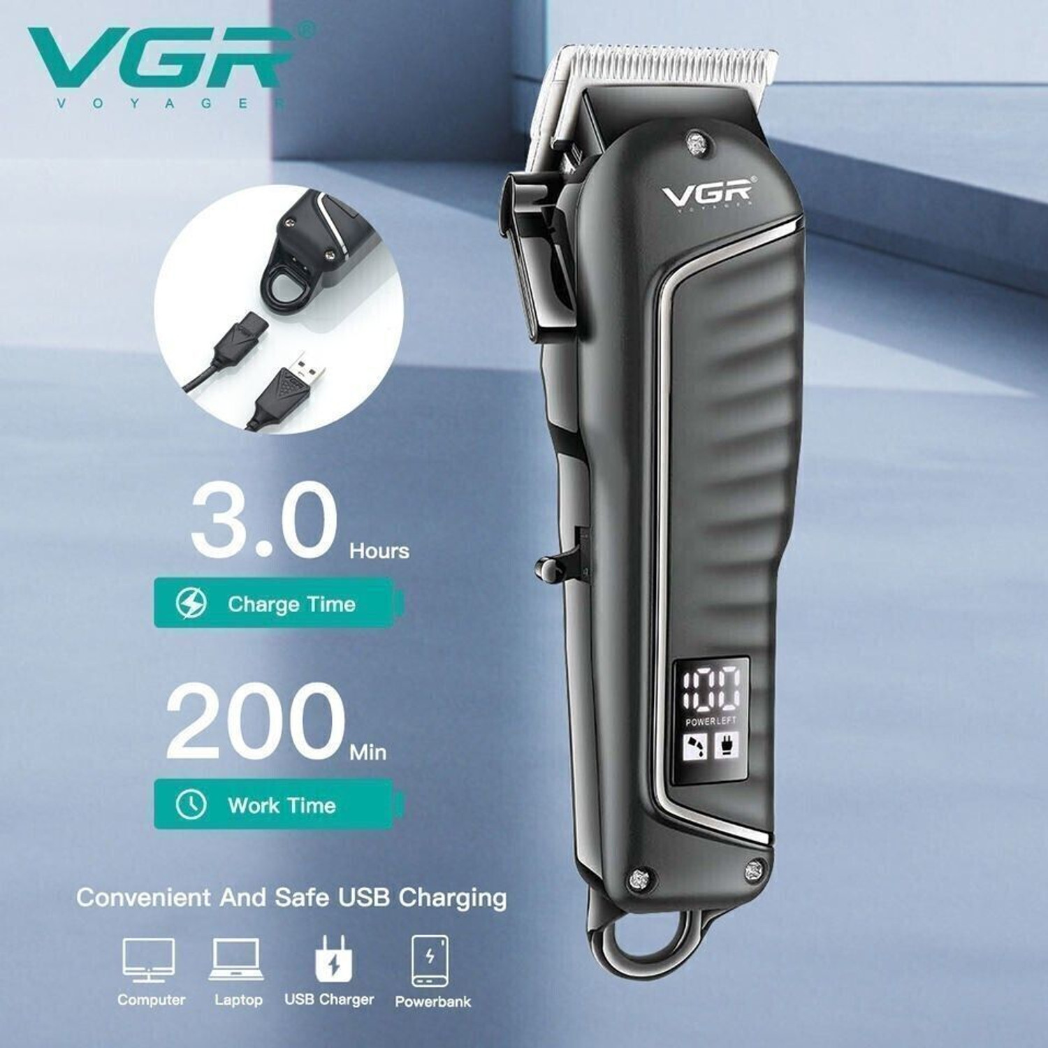 Image of VGR V-683 Trimmer 200 min Runtime 4 Length Settings
