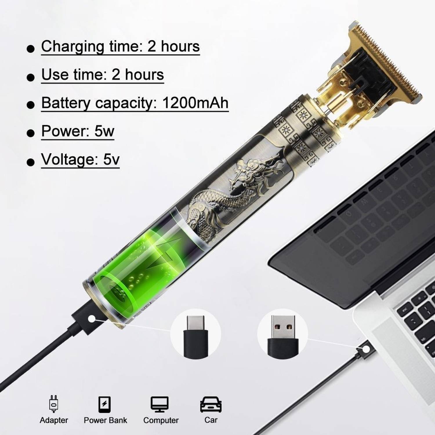 Crabs Professional Vintage T9 Hair Clipper Trimmer - Image 5
