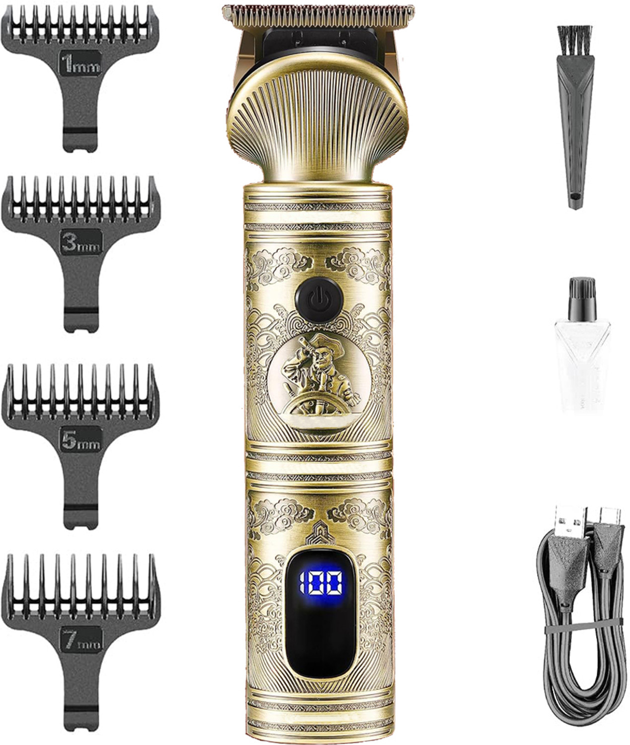 Image of VGRpro V 962 Professional Rechargeable cordless Pro Self Haircut Hair Clipper Type C Trimmer 200 min Runtime 4 Length Settings