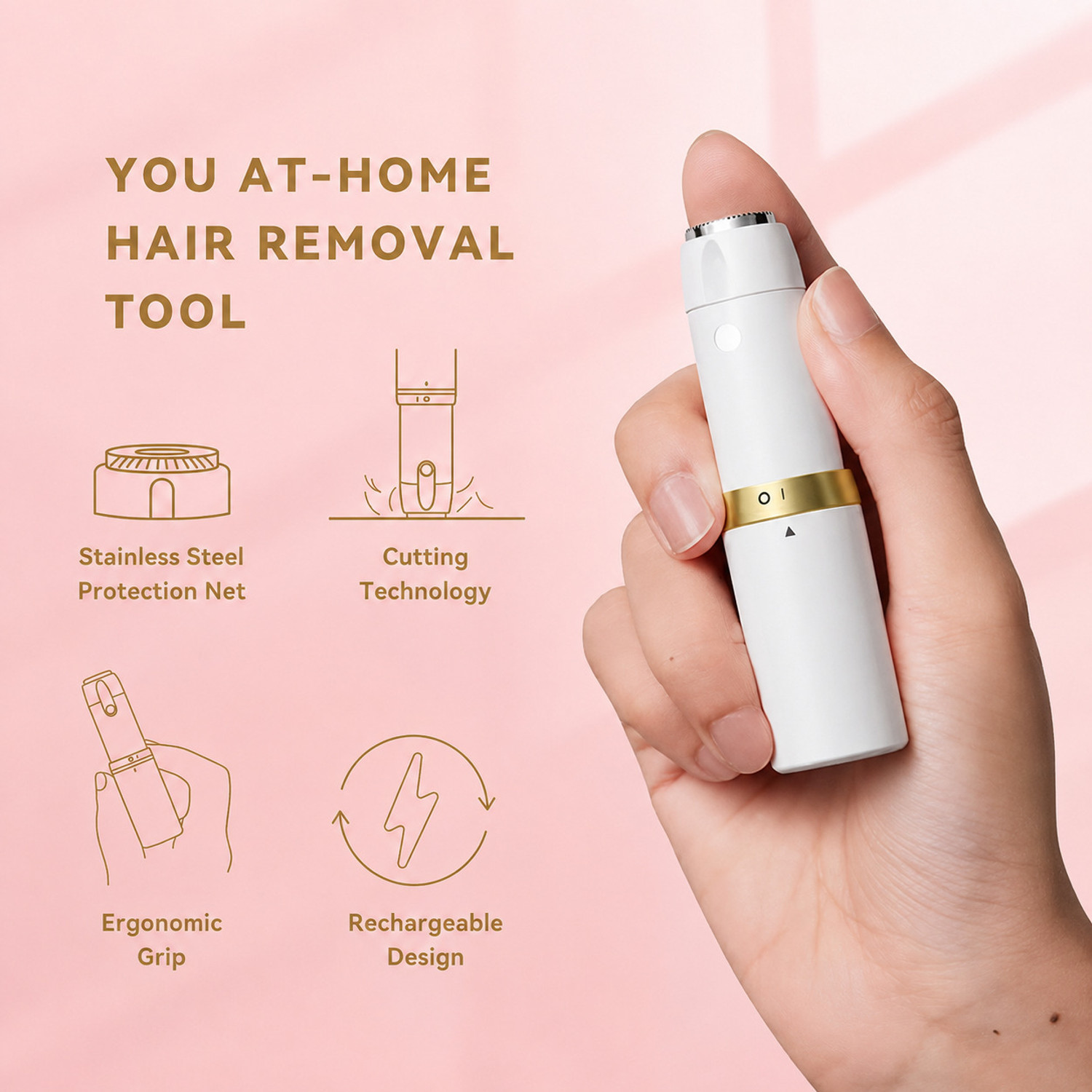 Image of BELENZO Women's Facial Razor Painless Face Hair Remover Trimmer Rechargeable, Men & Women