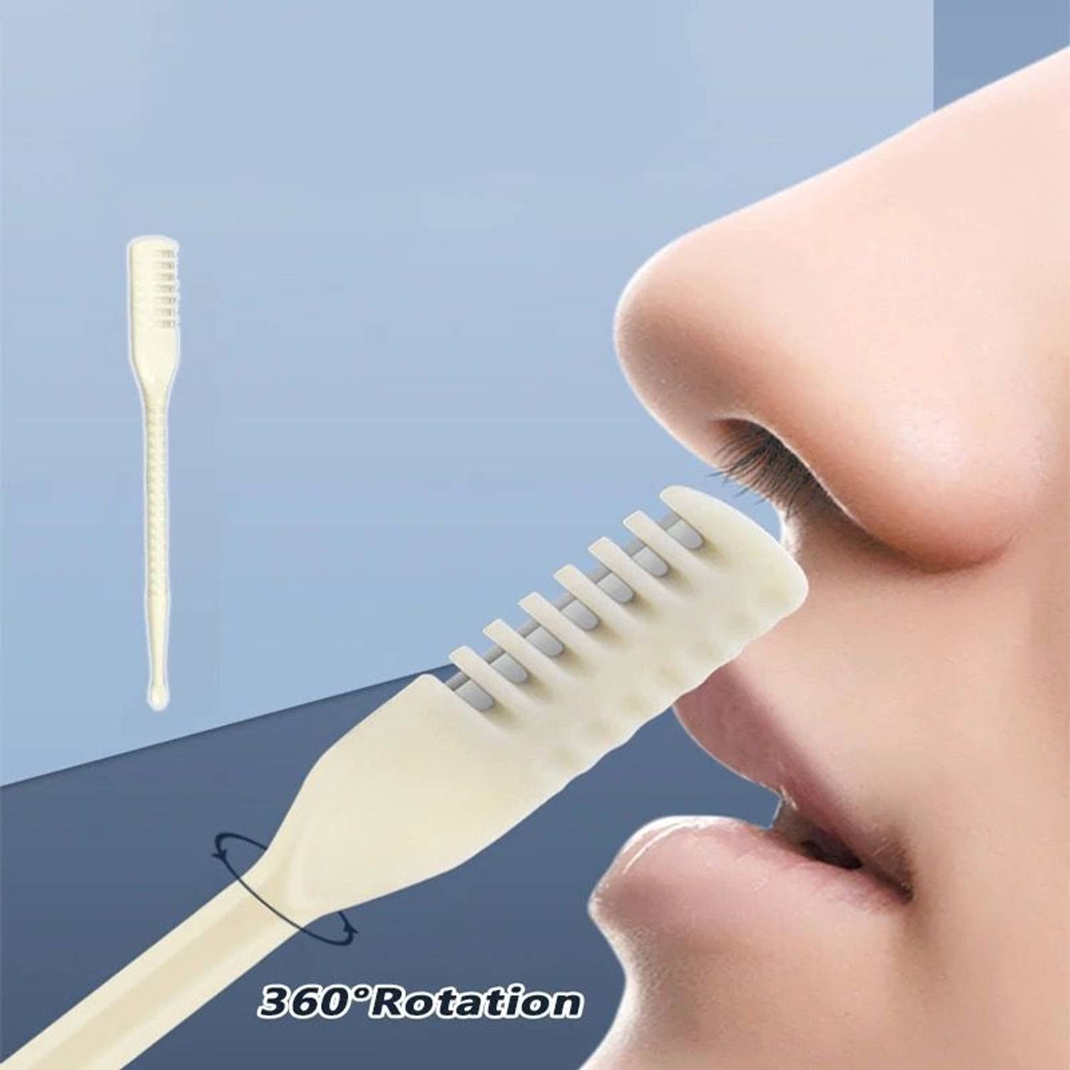 SunPro Portable Manual Nose Hair Trimmer Double Head Clipper Cutt