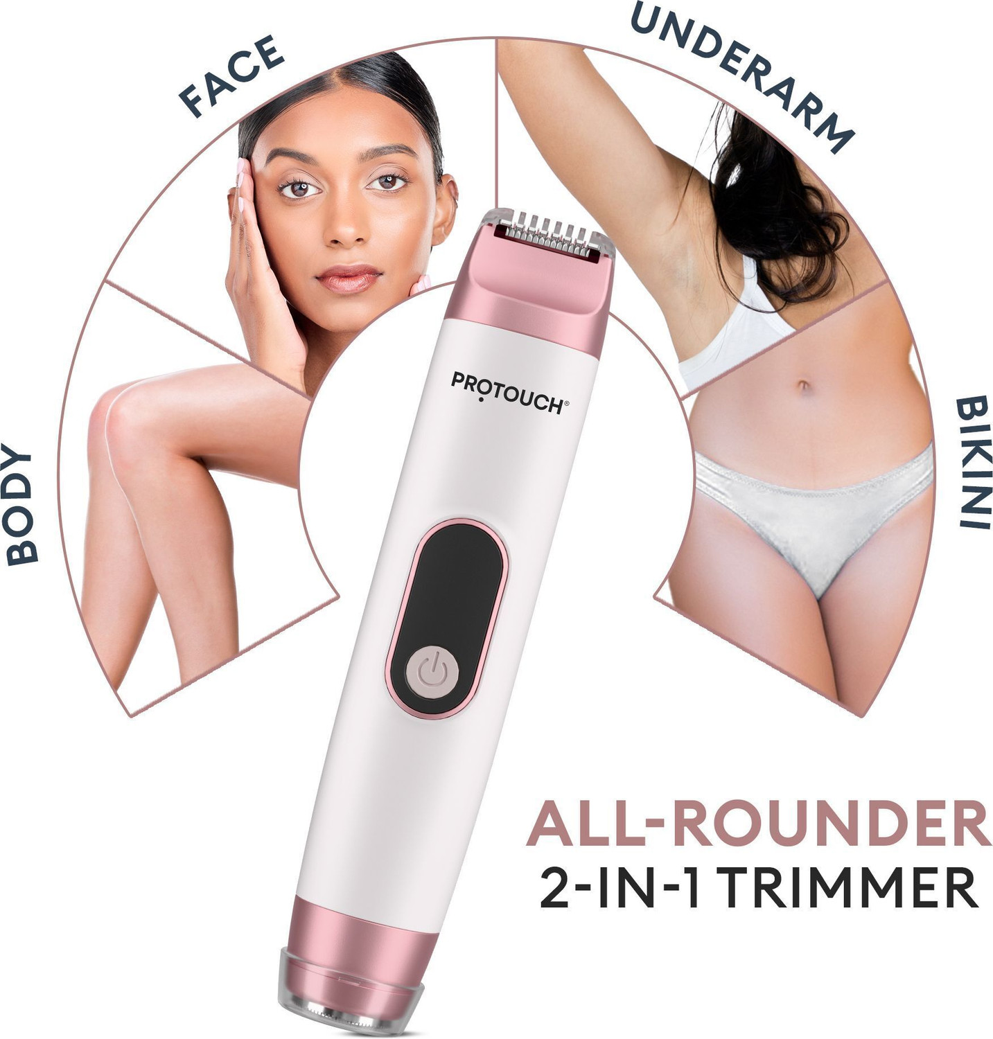 Image of PROTOUCH Women trimmer Fully Waterproof Body Groomer 90 min Runtime 5 Length Settings