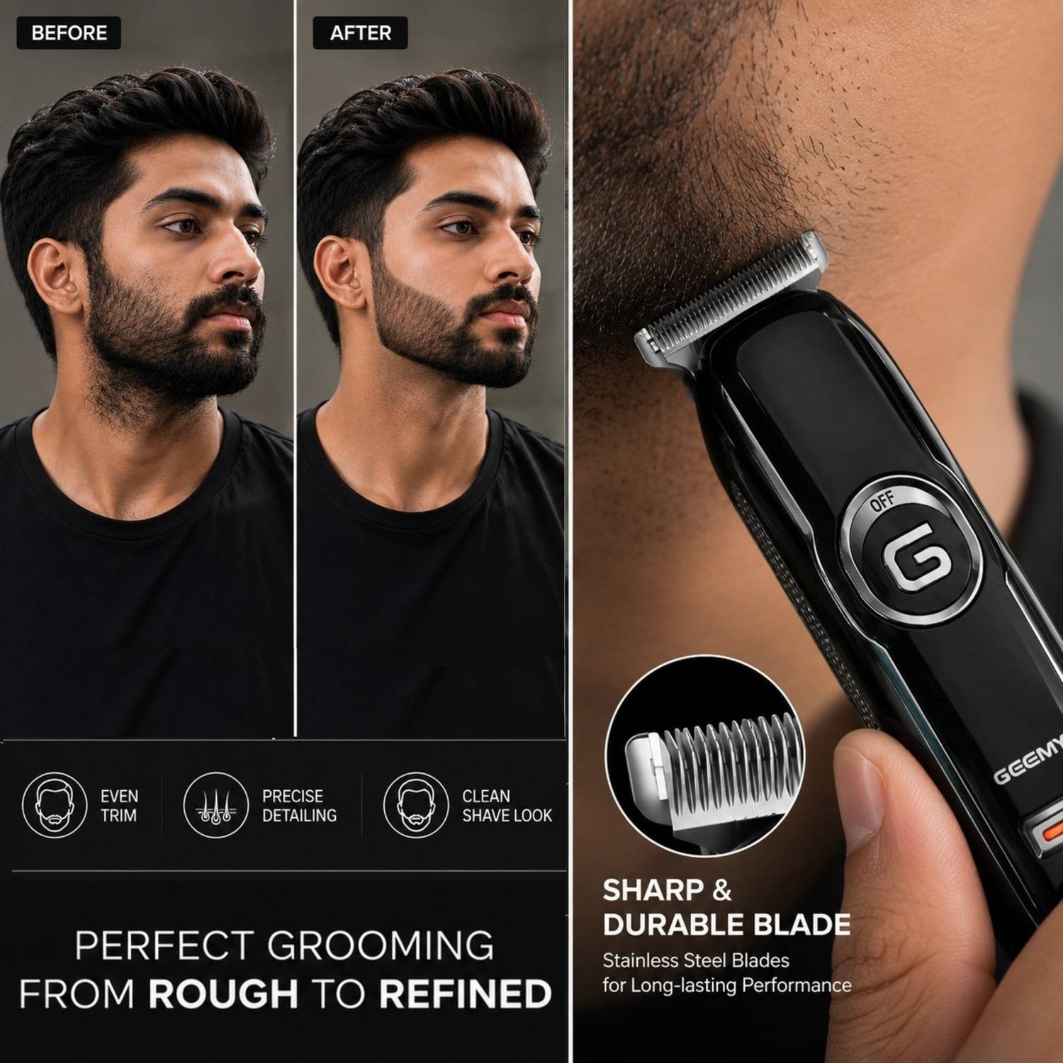 Geemy 9050-Hair Trimmer for Men - Image 2