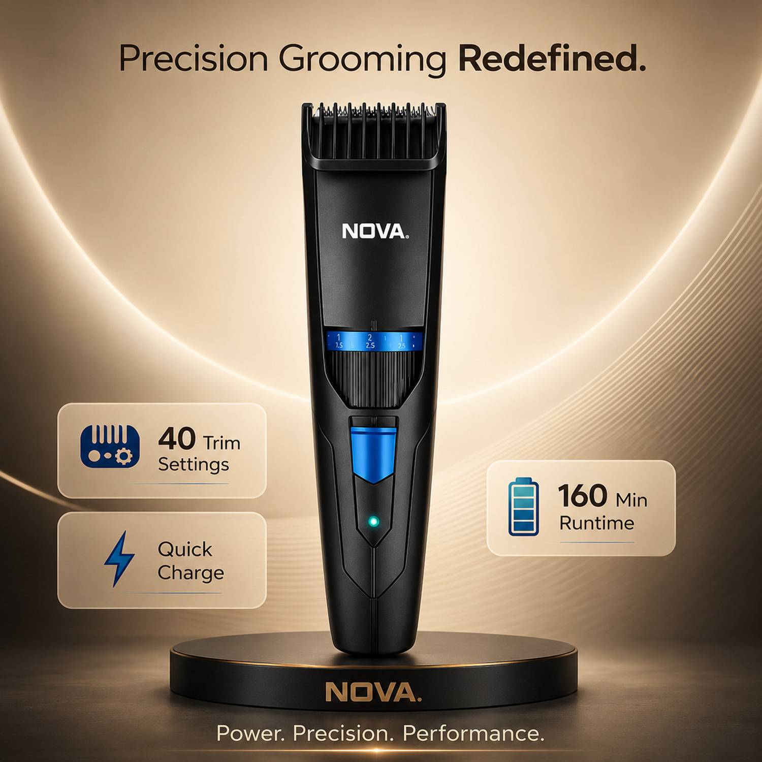 NOVA NHT 1053 Trimmer 160 min Runtime 40 Length Settings - Image 2