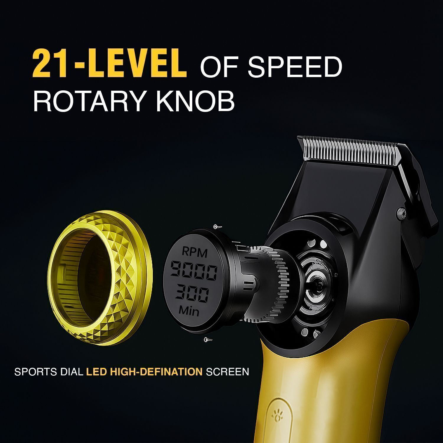 Image of VGR V-001 Professional Salon Series Hair Clipper, 9000 RPM with DLC Diamond Coating Trimmer 300 min Runtime 15 Length Settings