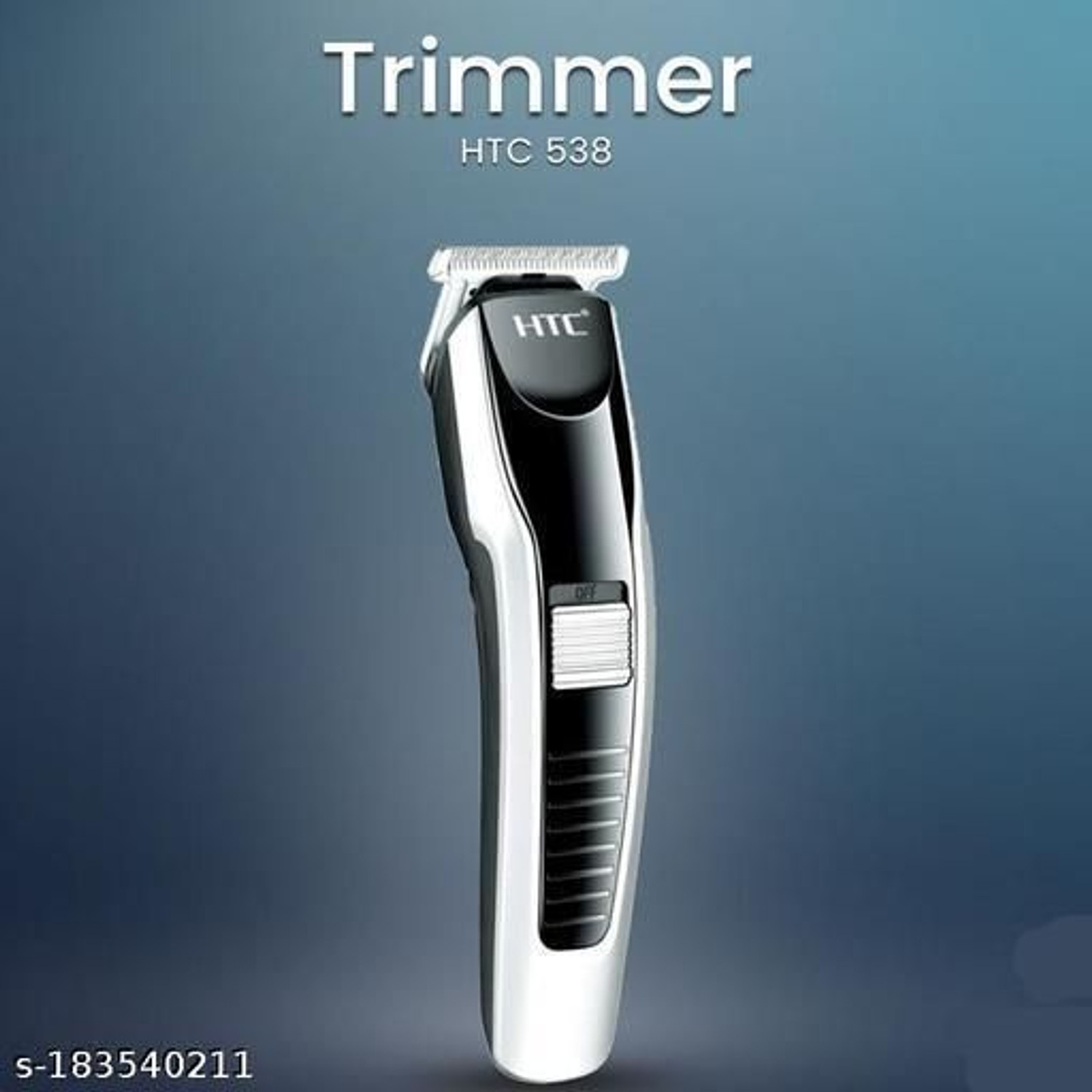 Image of HTC AT 538 Portable Smart Size Trimmer Waterproof Stainless Steel Blade Trimmer 90 min Runtime 4 Length Settings