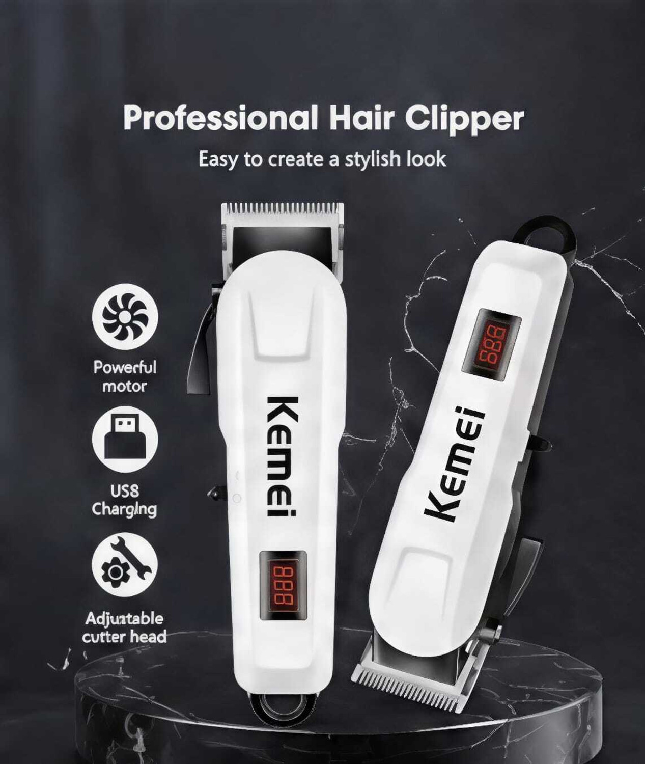 Image of KEMMIE inchKM, 809`A Trimmer 240 min Runtime 4 Length Settings