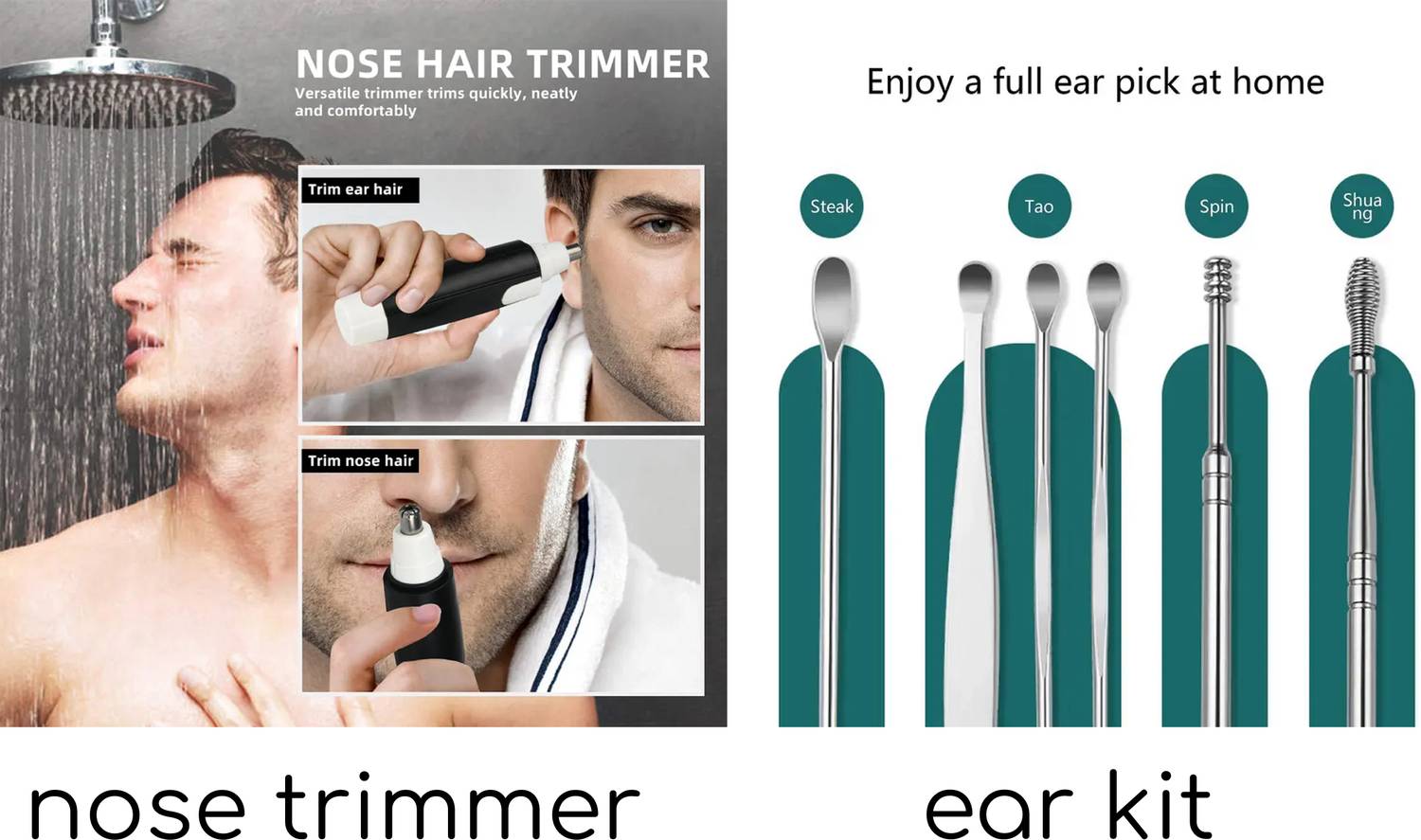 Virth Hair & Nose Hair Trimmer Kit 120 min Runtime - Image 5