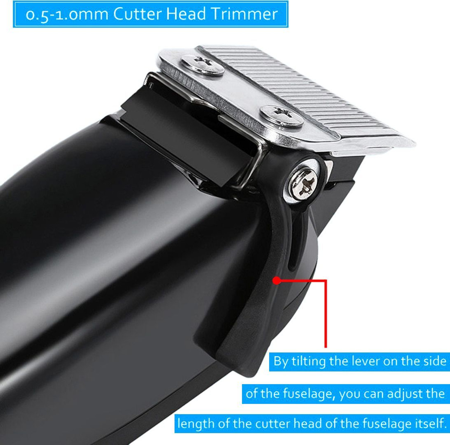 Image of WDC Men Titanium Wired High Quality Powerful Adjustable Hair Clipper Beard Moustache Fully Waterproof Trimmer 710 min Runtime 7 Length Settings