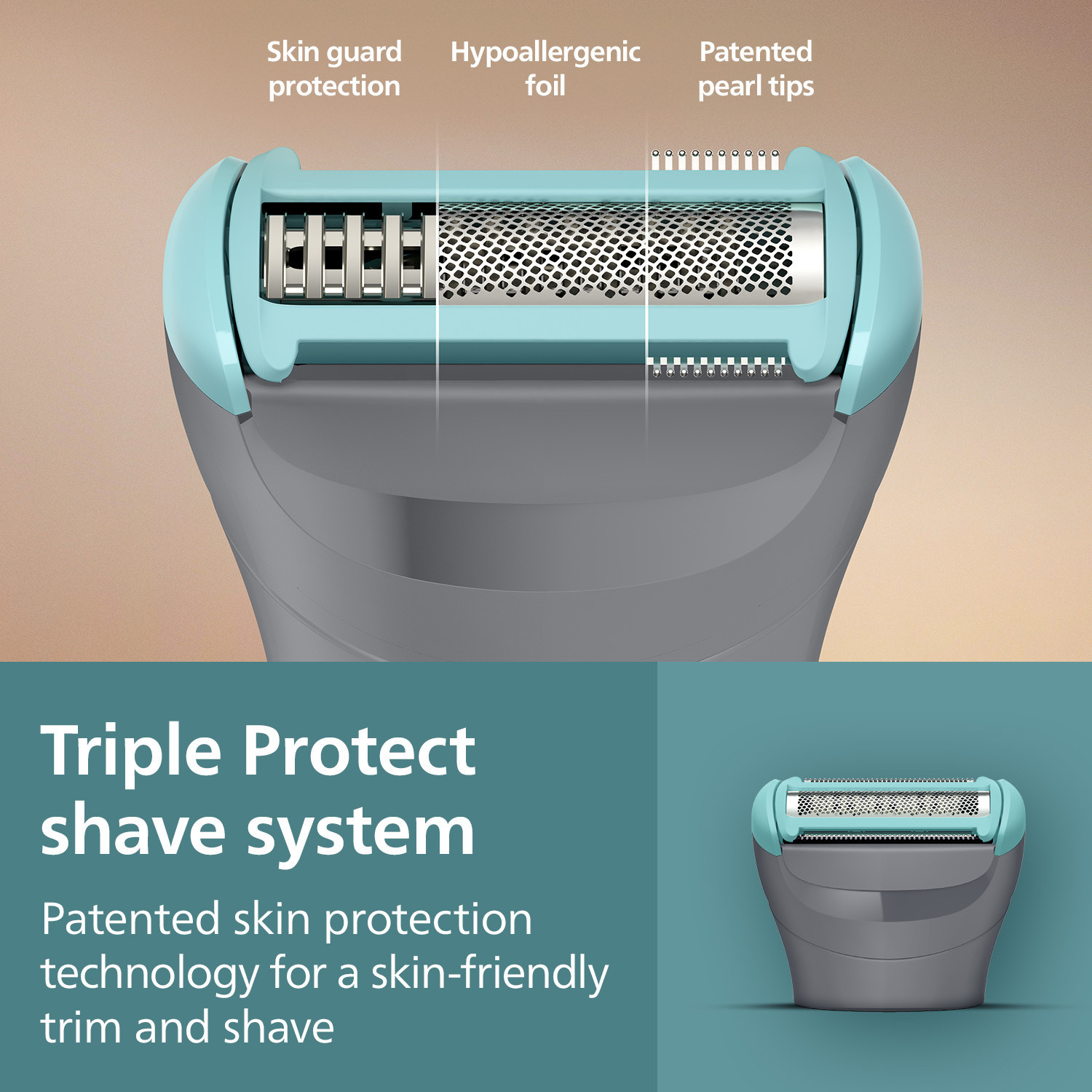 Image of PHILIPS BG3470 /15 Fully Waterproof Body Groomer 80 min Runtime 1 Length Settings