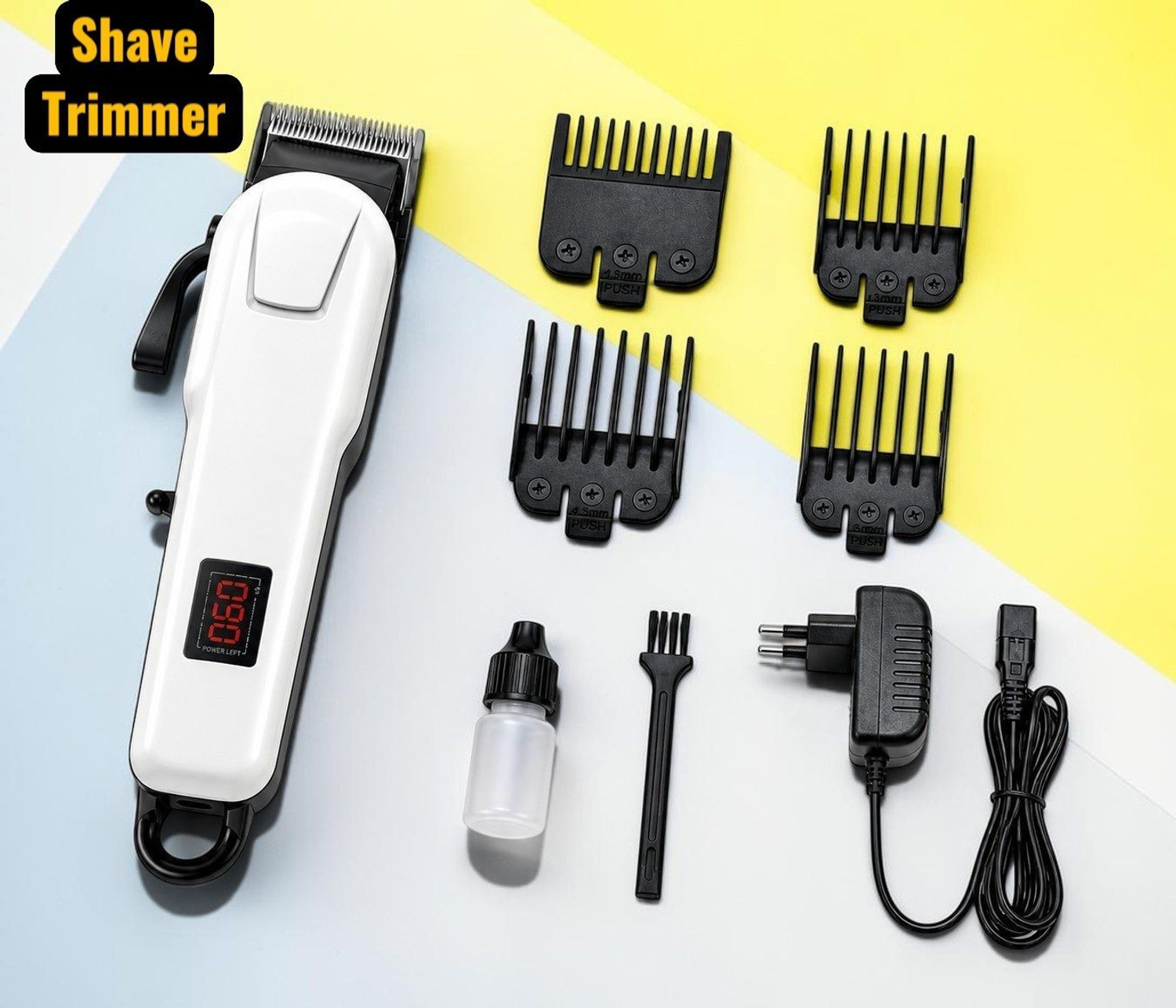Image of Rynlona X89 Portable Electric Trimmer for Men Rechargeable Beard Hair Grooming Fully Waterproof Trimmer 240 min Runtime 4 Length Settings (Multicolor)