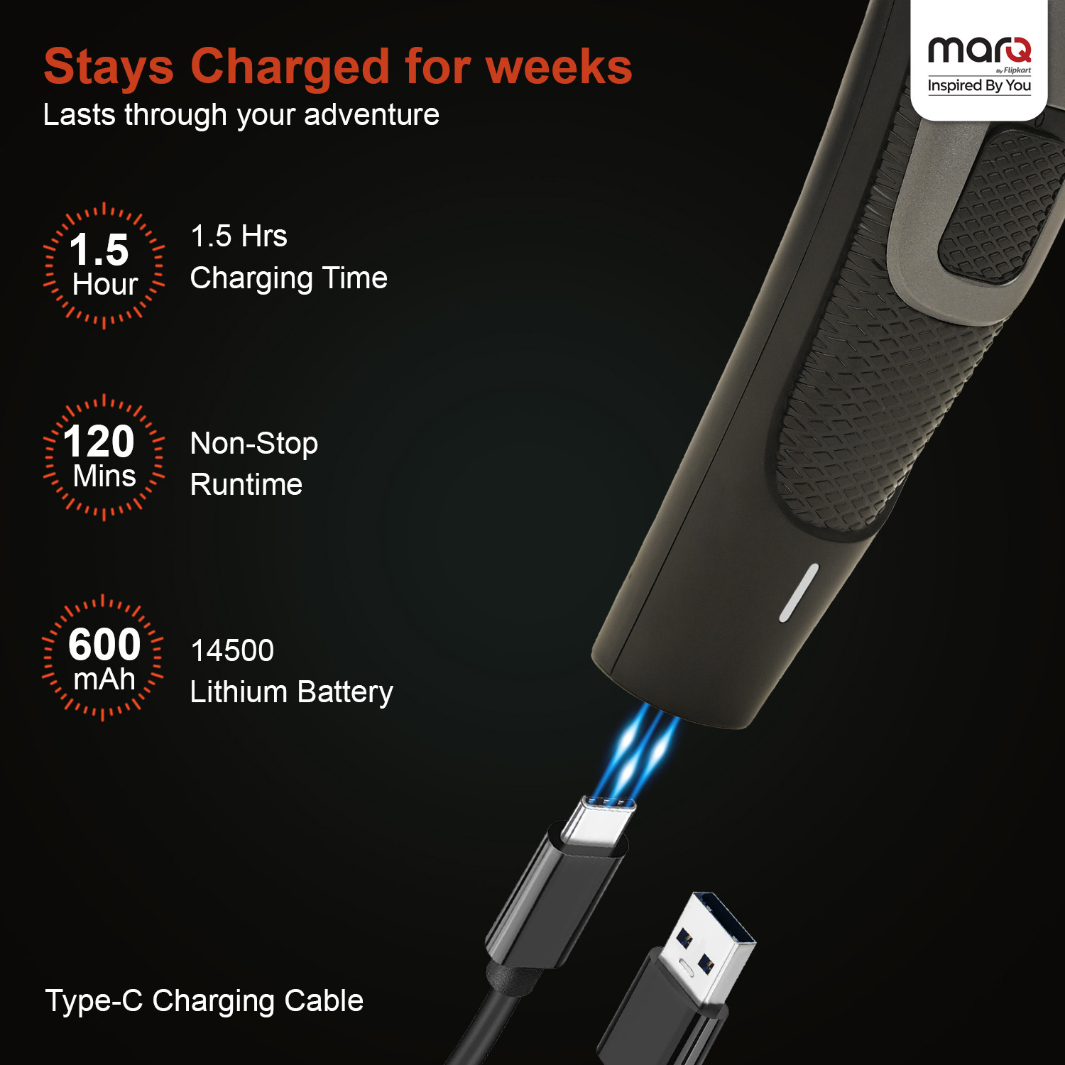 Image of MarQ by Flipkart M-004 Professional Hair Trimmer with 120 min Runtime Trimmer 120 min Runtime 4 Length Settings