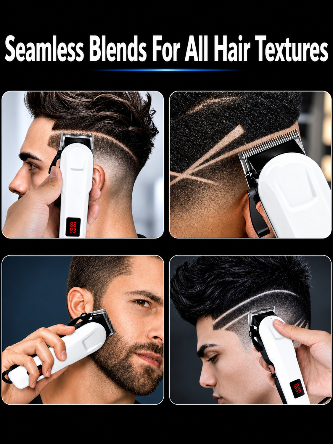 Image of Zeno volt 809A Rechargeable Hair Trimmer for Men with LED Digital Battery Display Shaver For Men, Women