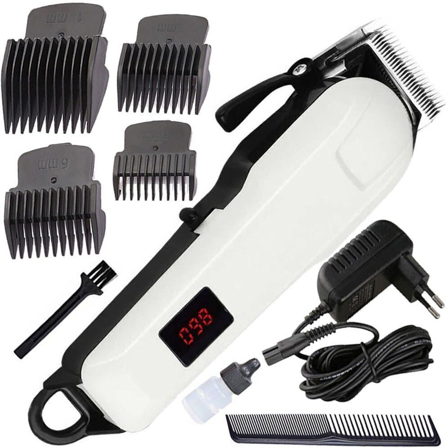 Image of THE OM ENTERPRISE Quick Charge Powerful Hair Trimmer Rechargeable Hair Clipper Beard Shaver Trimmer 300 min Runtime 4 Length Settings