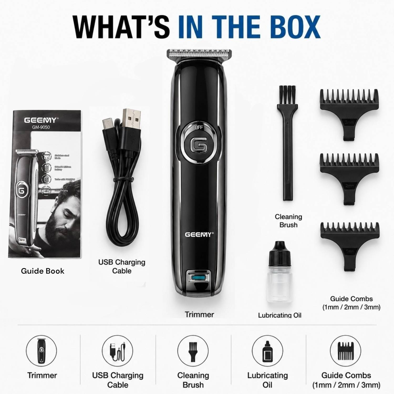 Geemy 9050-Hair Trimmer for Men - Image 5