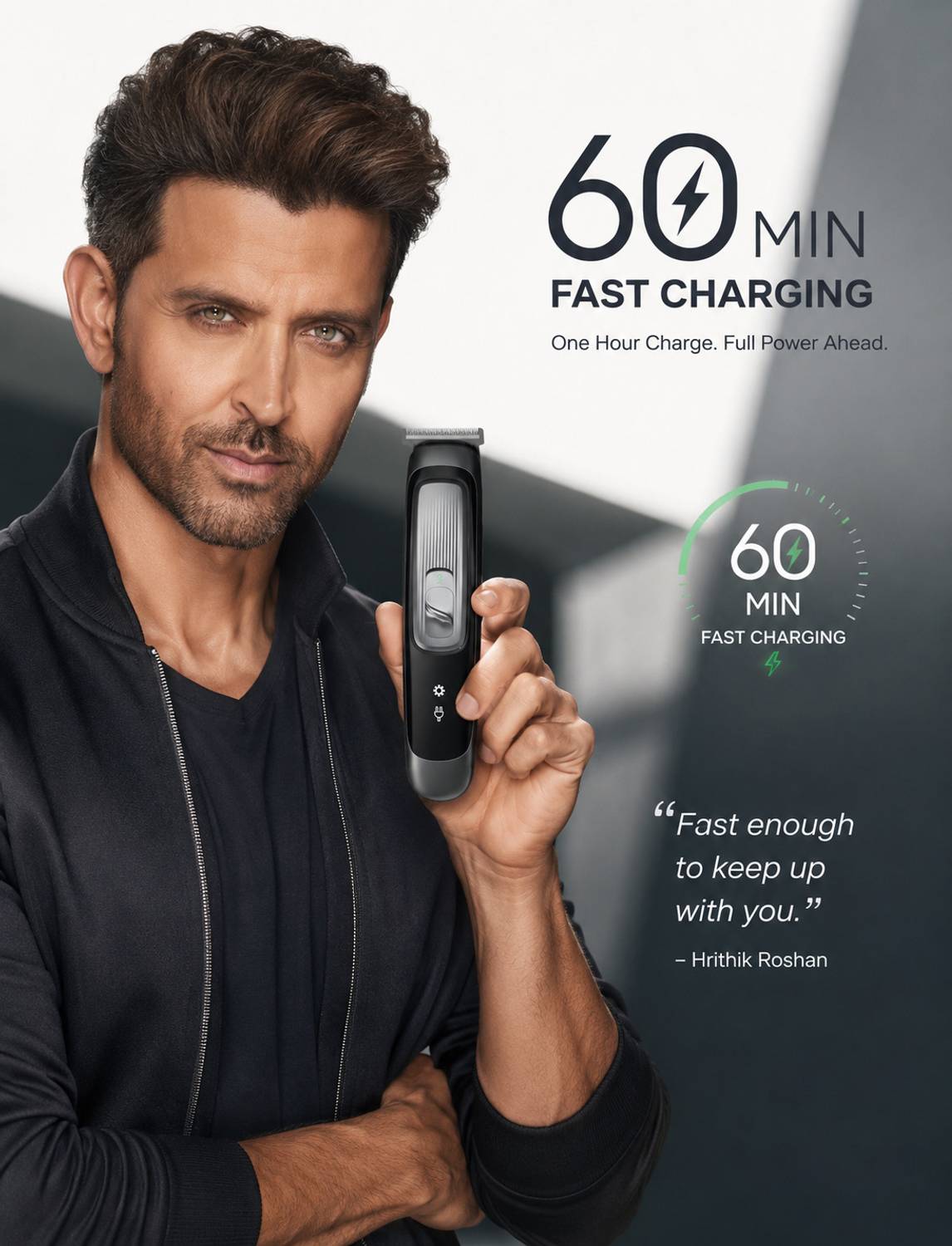 Misuhrobir Men's Trimmer 90 min Runtime 5 Length Settings - Image 2
