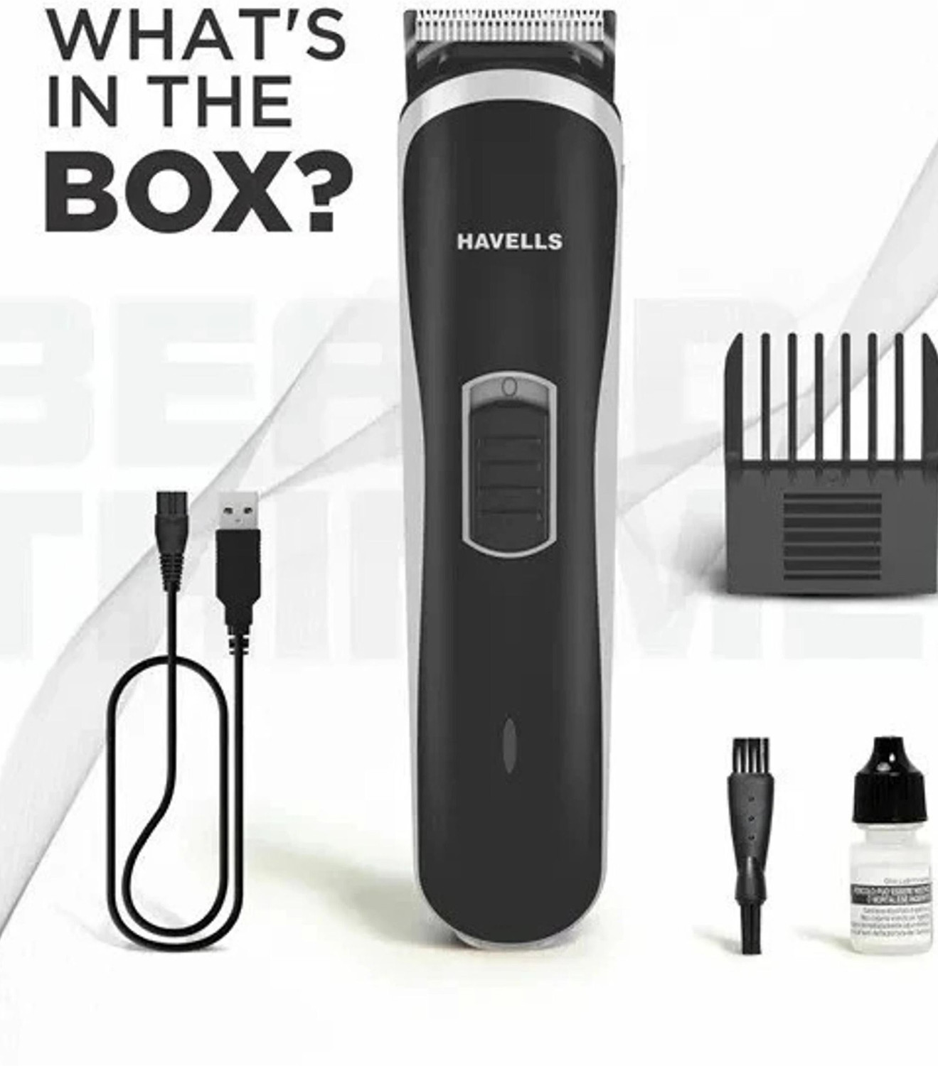 Image of HAVELLS BT2111 Trimmer 24 min Runtime 5 Length Settings