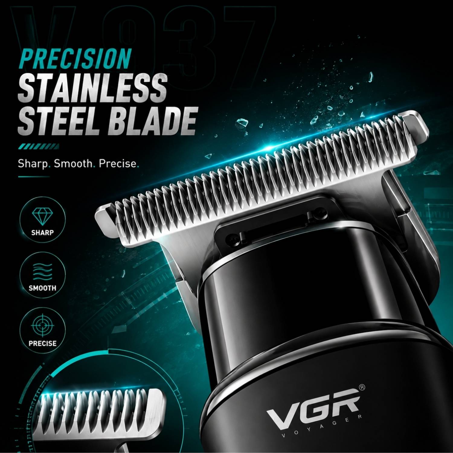 VGR 937 Trimmer 500 min Runtime 3 Length Settings - Image 3