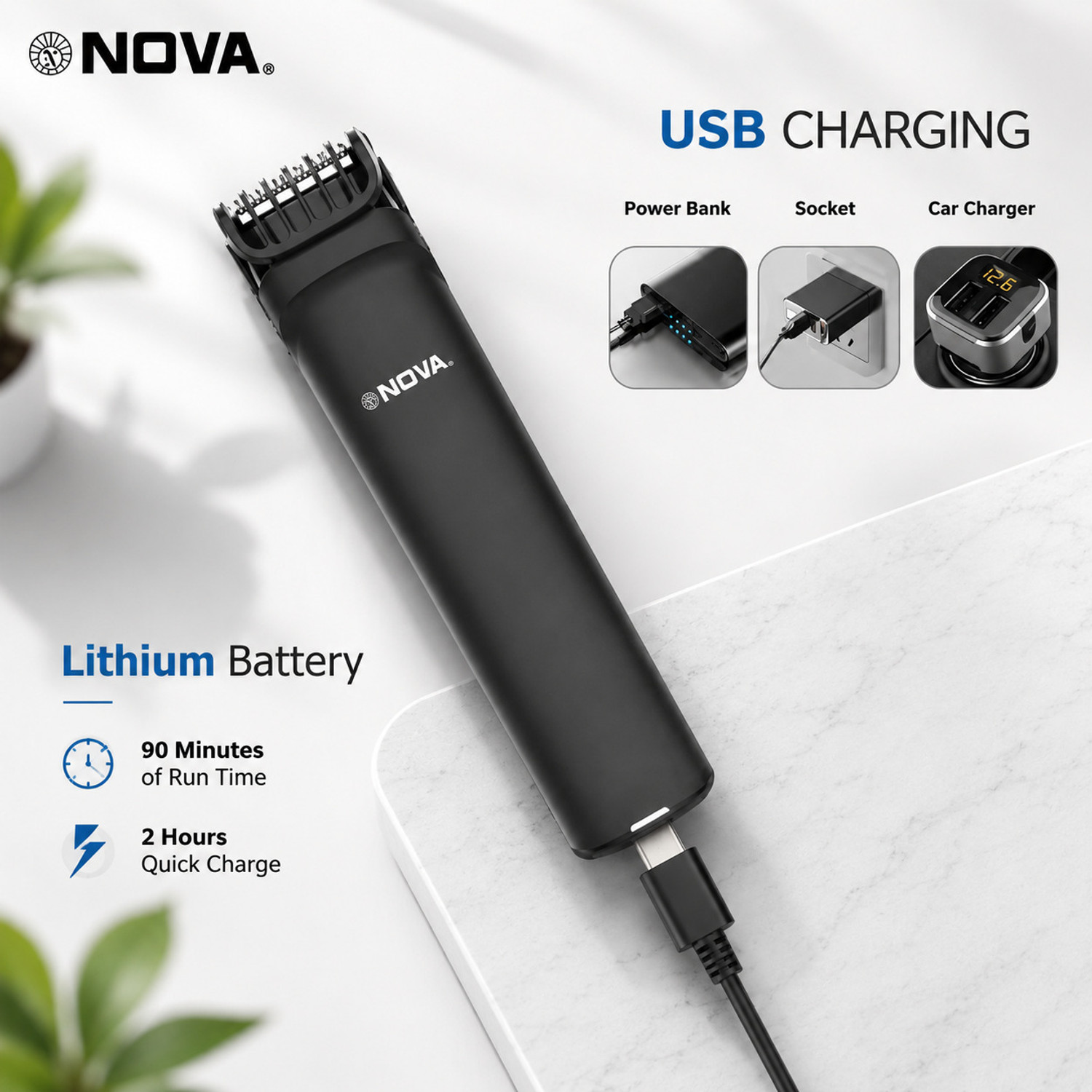 Image of NOVA NH 1099 /002 Trimmer 90 min Runtime 20 Length Settings