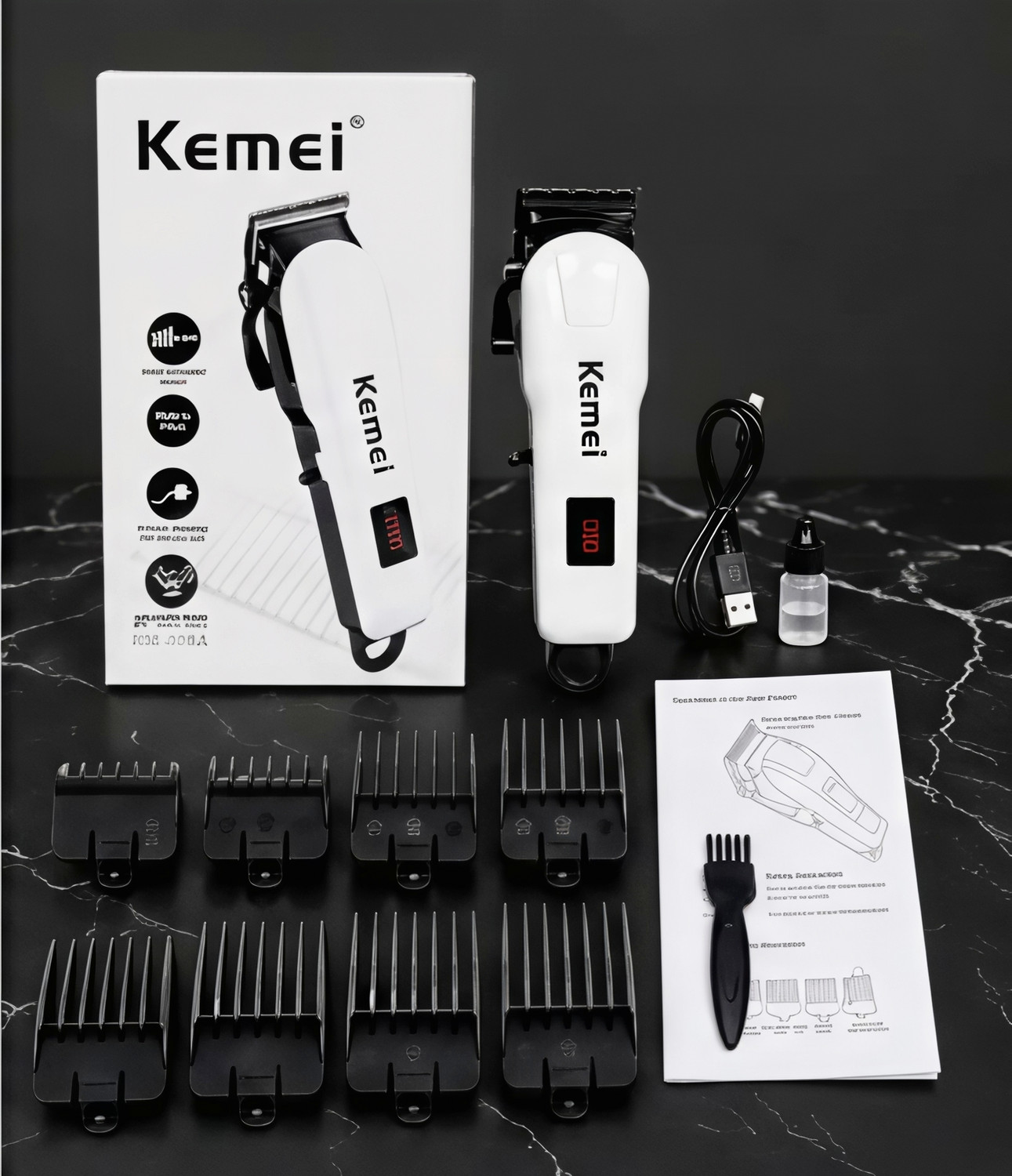 Image of KEMMIE inchKM, 809`A Trimmer 240 min Runtime 4 Length Settings
