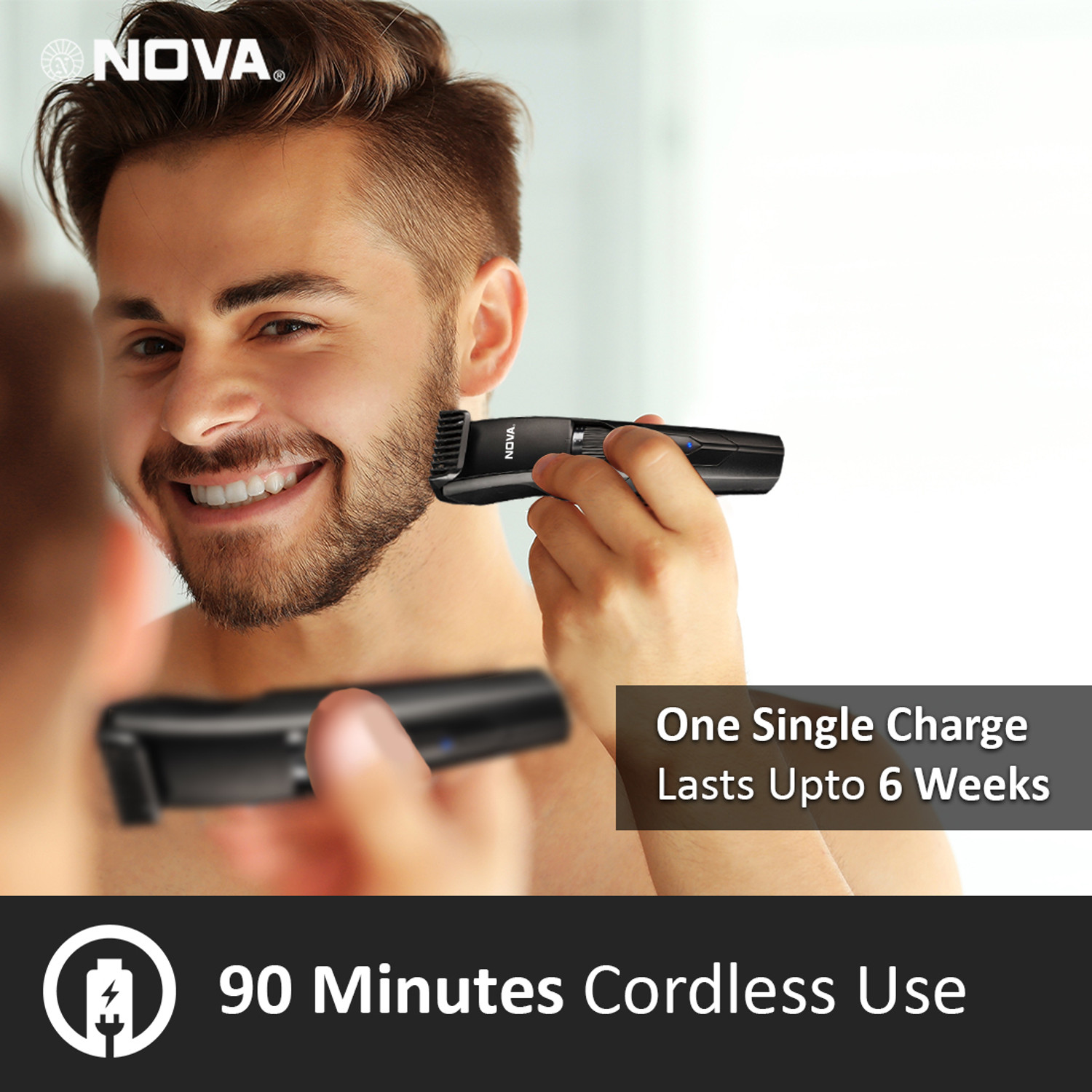 Image of NOVA NHT 1052 Trimmer 90 min Runtime 40 Length Settings