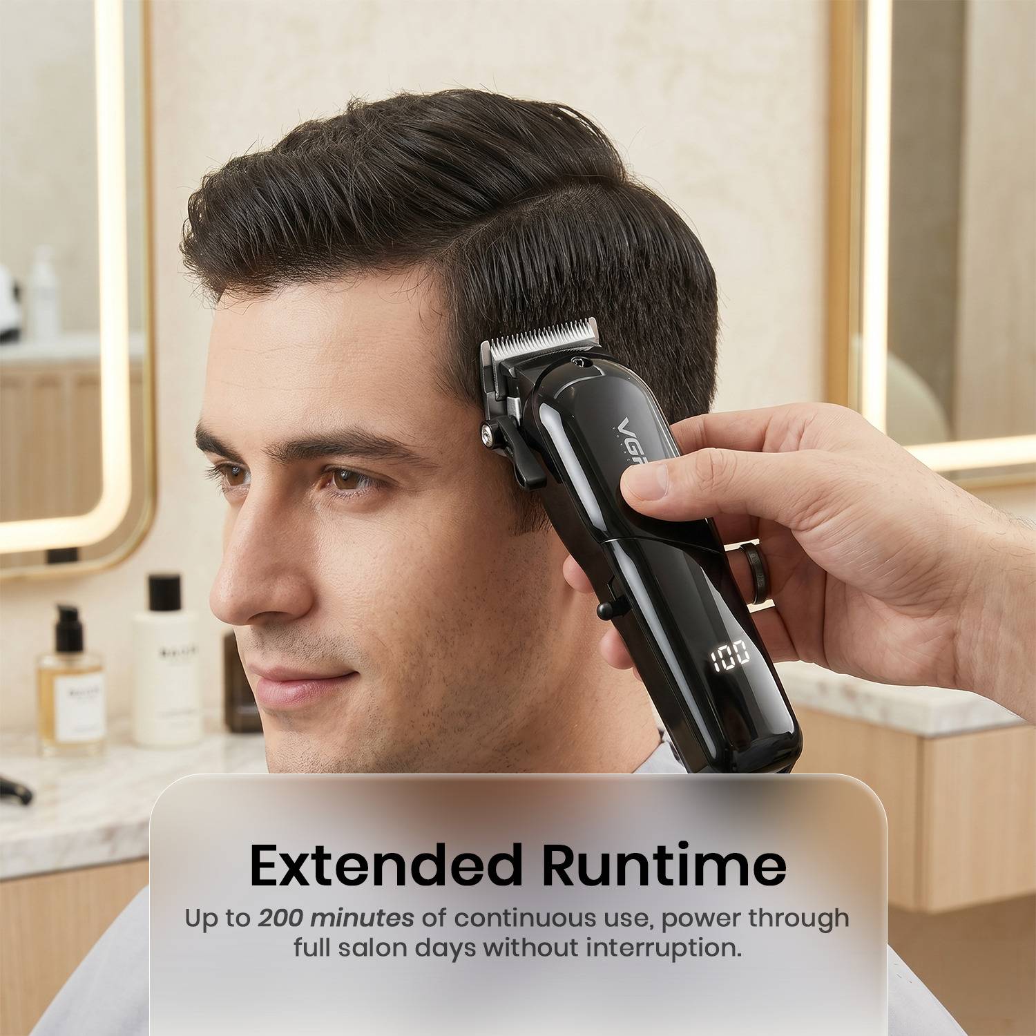 VGR V-118 Hair Clipper with LED Display - Image 5