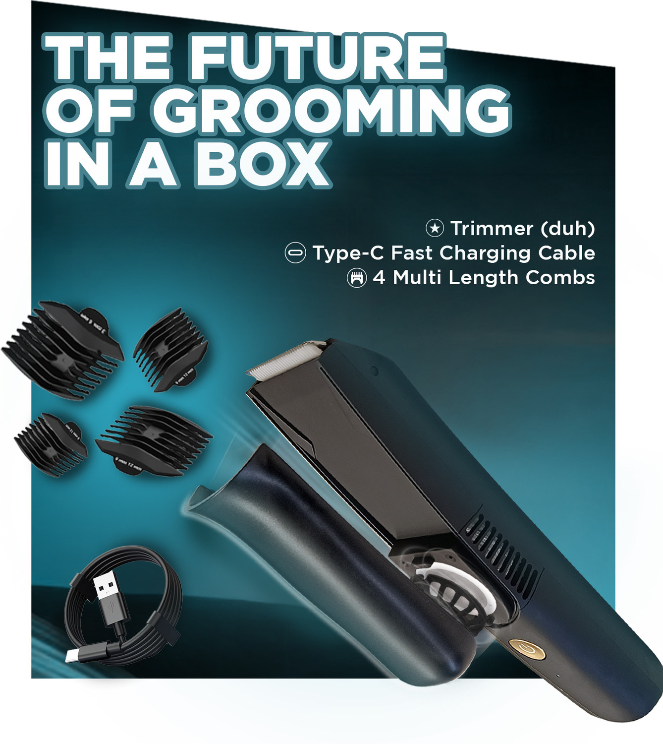 Image of BOMBAY SHAVING COMPANY AirGlide Full Body Trimmer With Vacuum Tech-Zero Mess Beard,Body,Balls Trimming Body Groomer 50 min Runtime 4 Length Settings