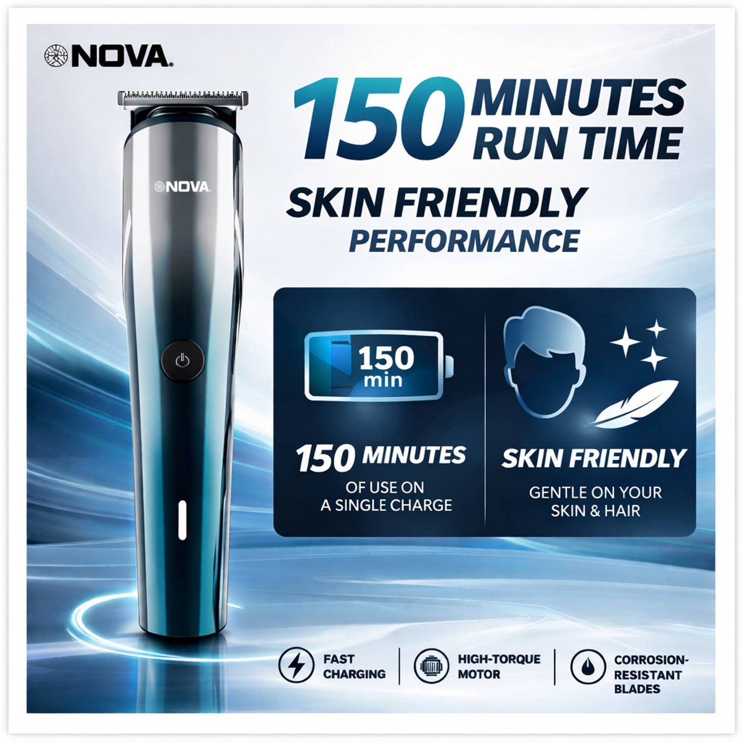 NOVA NHT 1133 Trimmer 150 min Runtime 24 Length Settings - Image 2