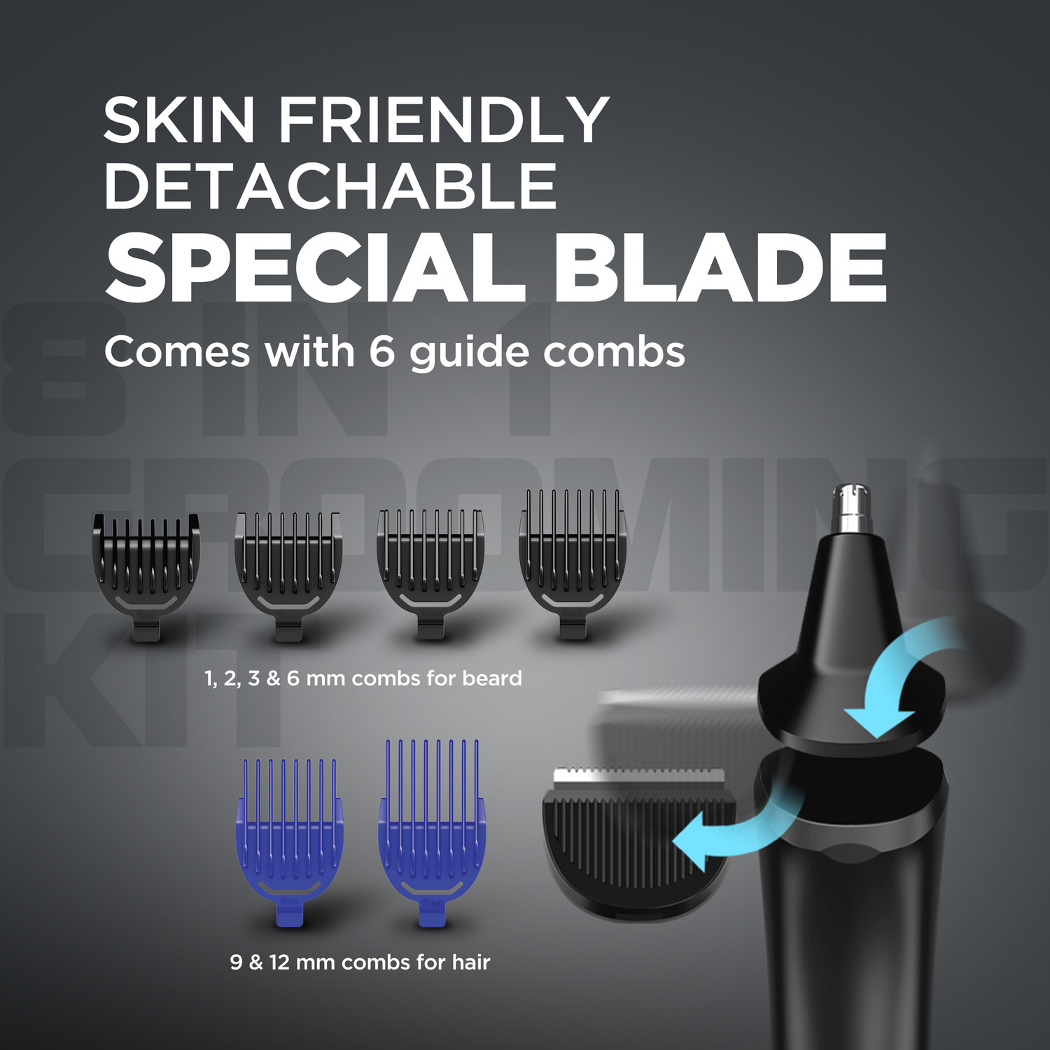 Image of HAVELLS 8 in 1 Grooming Kit Grooming Kit 90 min Runtime 1 Length Settings