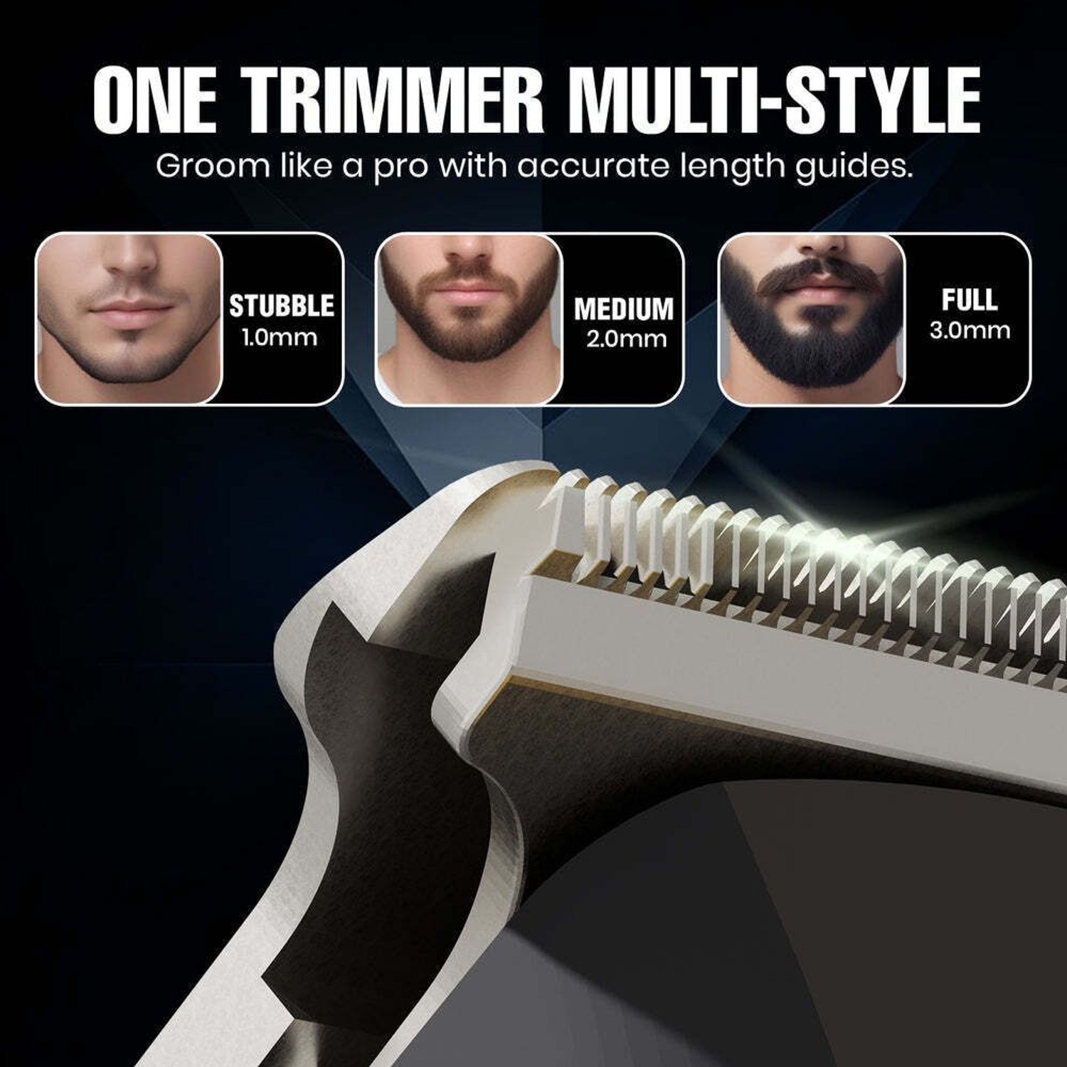 Image of VGR V-981. Fully Waterproof Trimmer 150 min Runtime 4 Length Settings