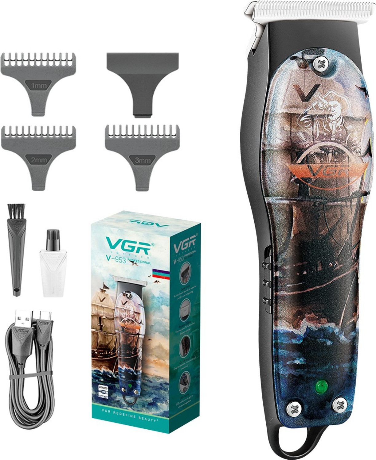 Image of VGR V-953 PRO Trimmer 120 min Runtime 3 Length Settings