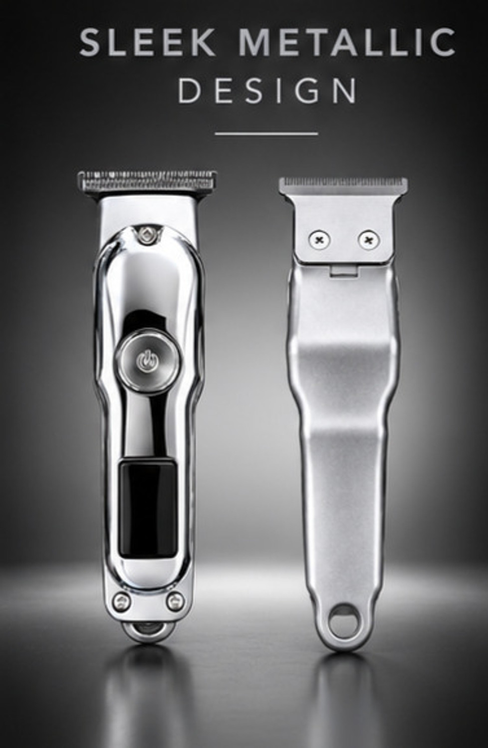 Image of THE OM ENTERPRISE V-071. Trimmer 120 min Runtime 4 Length Settings Chrome Metallic Precision 1.3 Fully Waterproof Trimmer 120 min Runtime 4 Length Settings (Silver)
