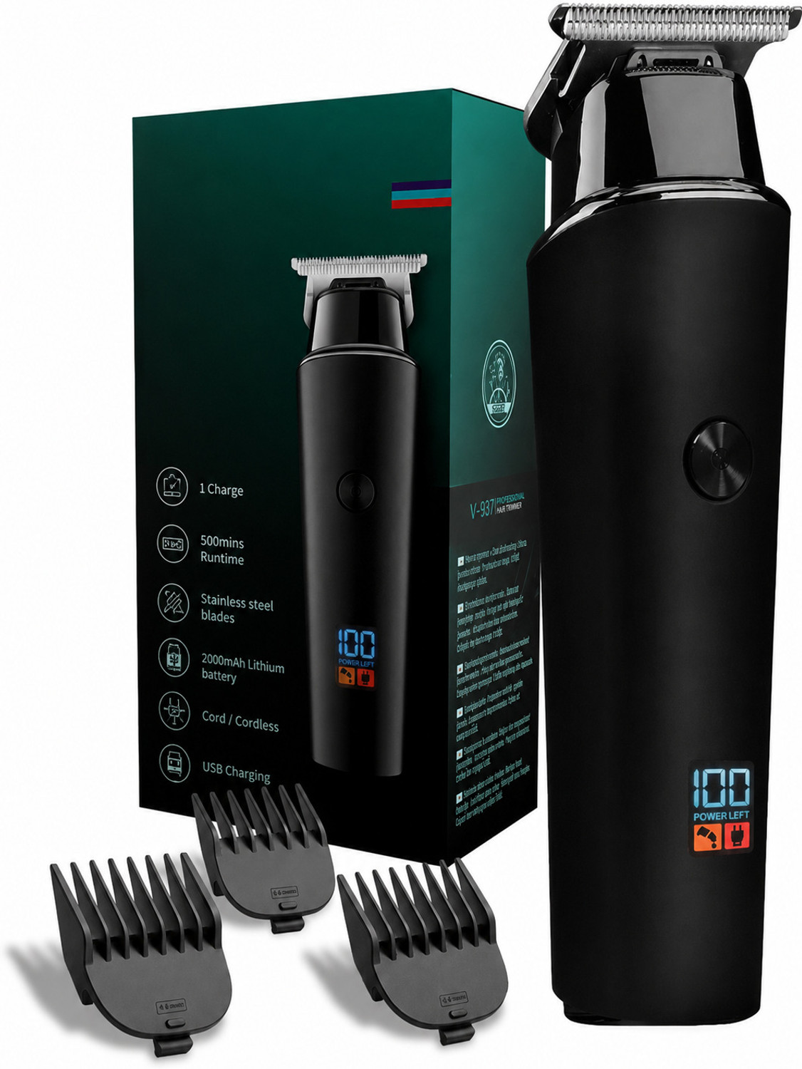 Image of Zeno volt RS 106 Trimmer for Men with LCD Display, Cordless Clipper with Adjustable Trimmer 120 min Runtime 4 Length Settings