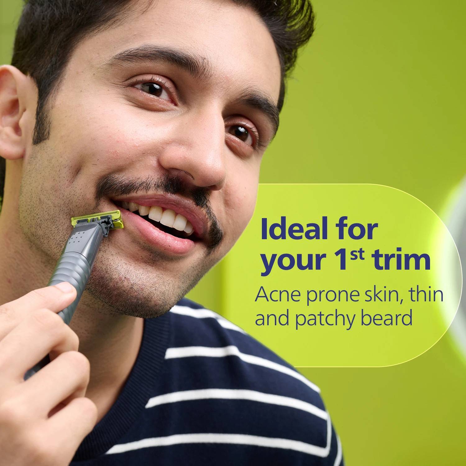 PHILIPS QP 1624/10 OneBlade Gen Z Face & Body Groomer & Styler| Ideal for 1st Trim Trimmer 30 min Runtime 1 Length Settings - Image 5