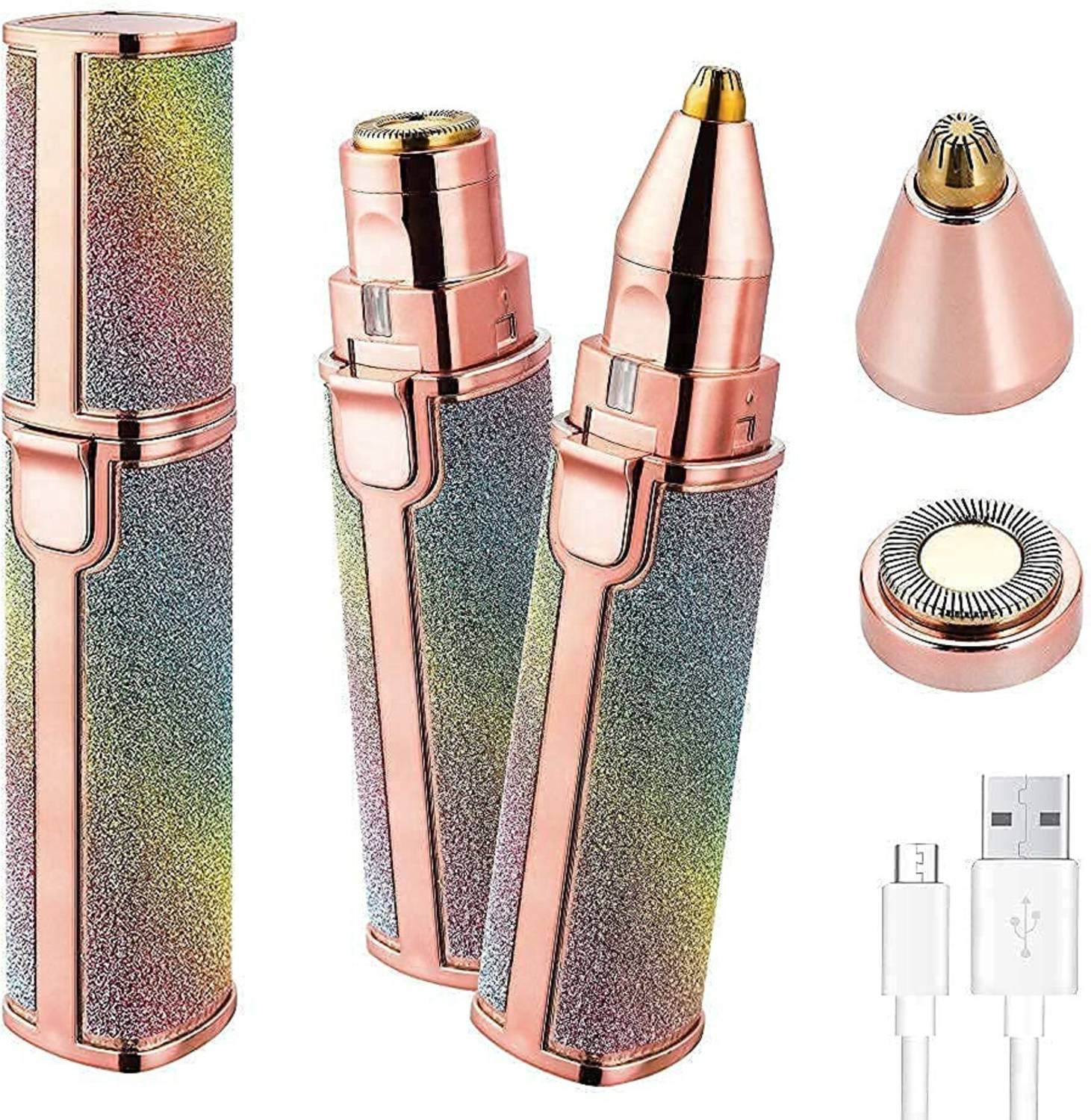 Callun Rechargeable Painless Eyebrows,Nose,Ear,Bikni Area Private Part Shaver For Women Trimmer 180 min  Runtime 2 Length Settings