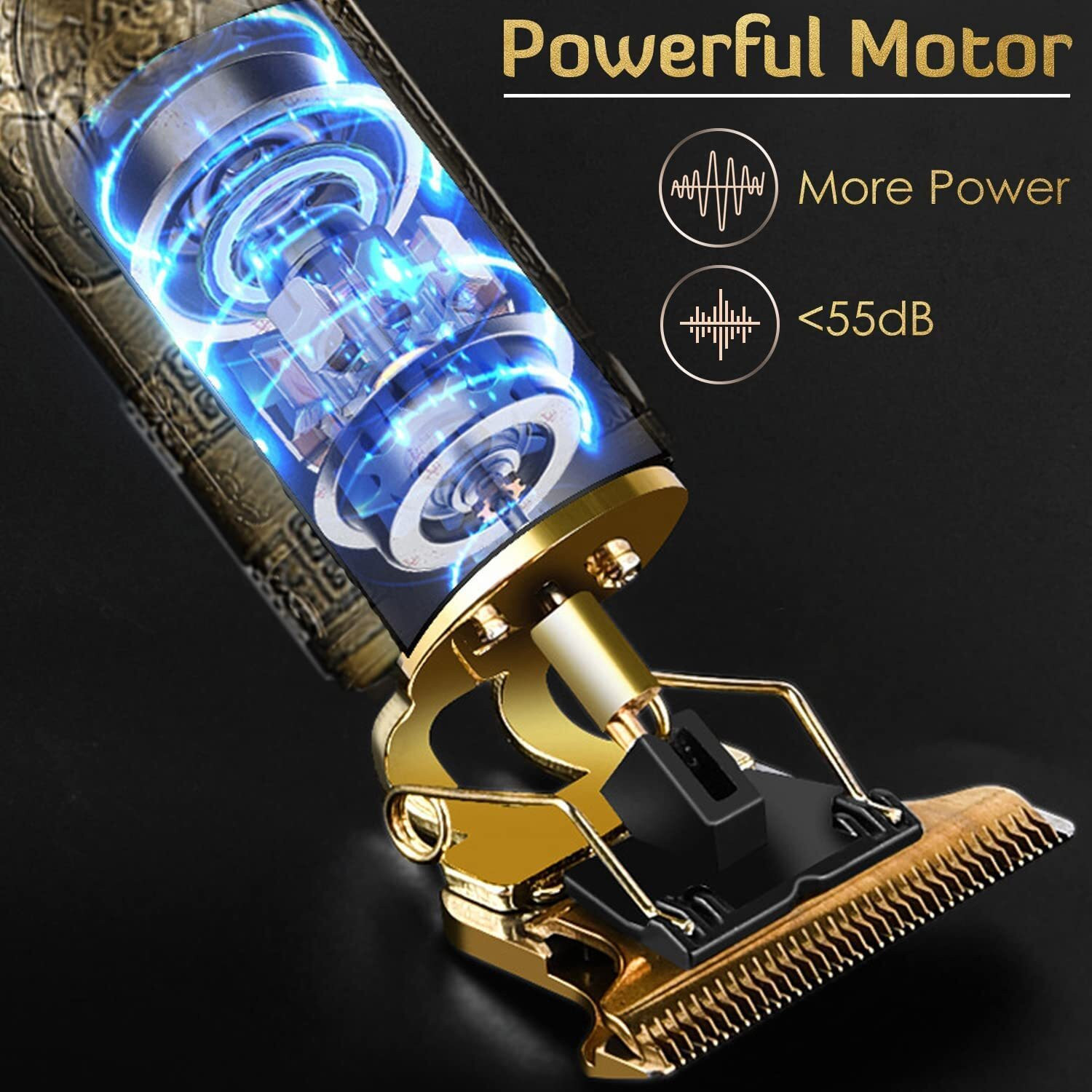 Image of Arrom Pro+ Wireless Trimmer, Multiple Combs, Shaver, Beard Quality Professional Golden Trimmer 120 min Runtime 4 Length Settings