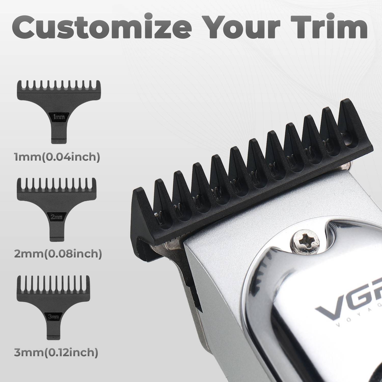VGR V-071 Cordless Trimmer 120 min, 4 Lengths - Image 3