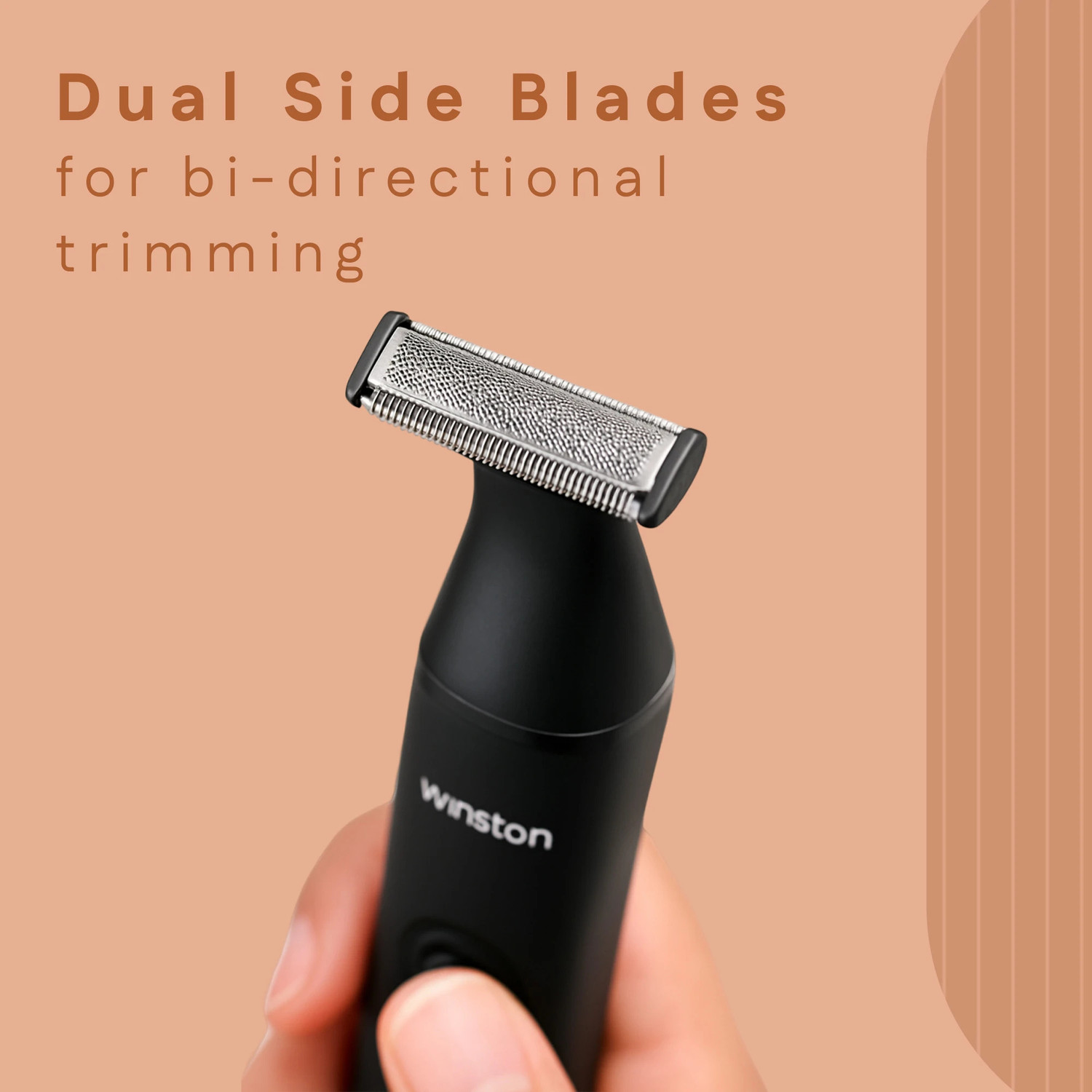 Image of Winston Rechargeable All In One Blade Trimmer for Men Hybrid Trim Edge Shave Fully Waterproof Body Groomer 90 min Runtime 2 Length Settings